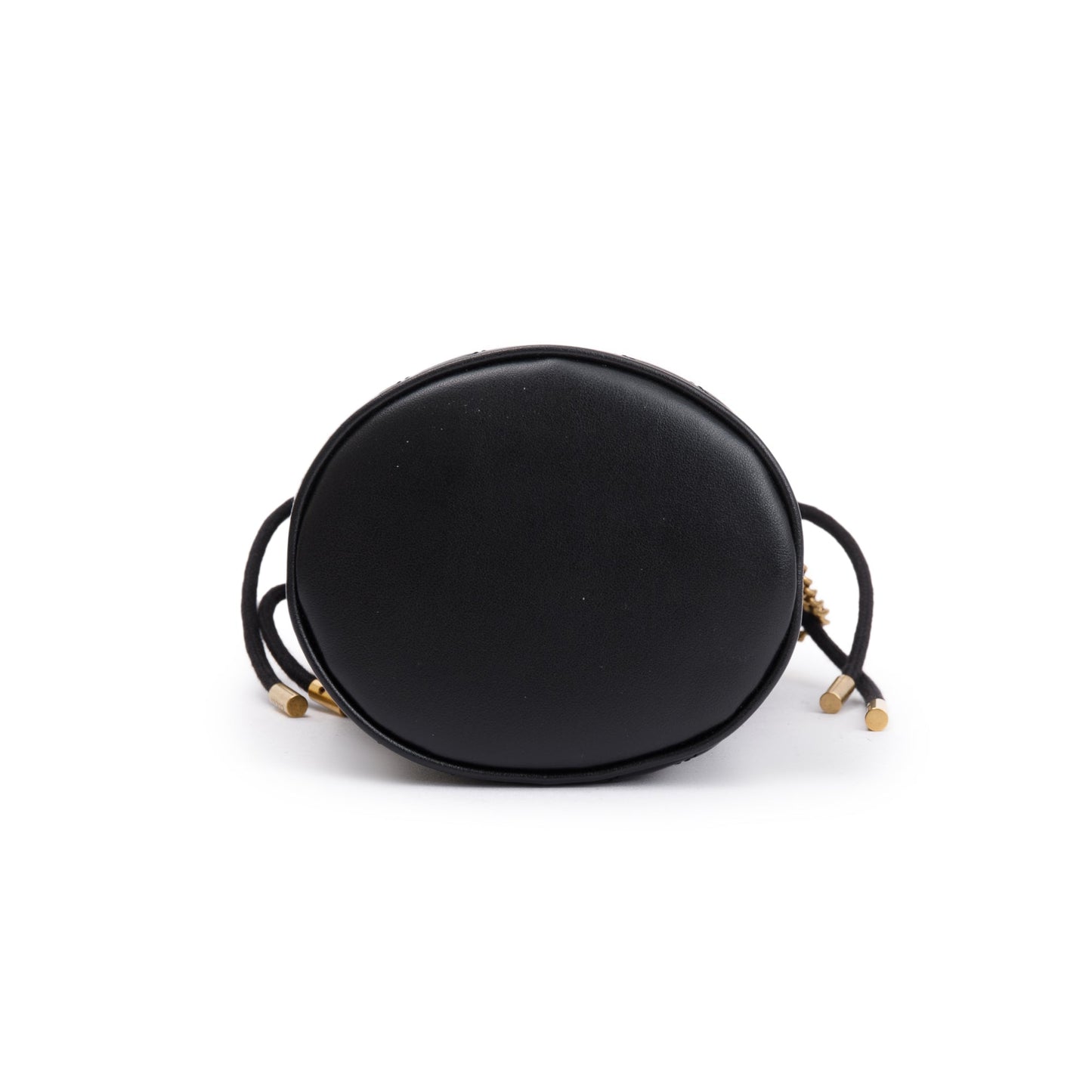 Gucci Black Calfskin Leather GG Marmont Mini Bucket Bag