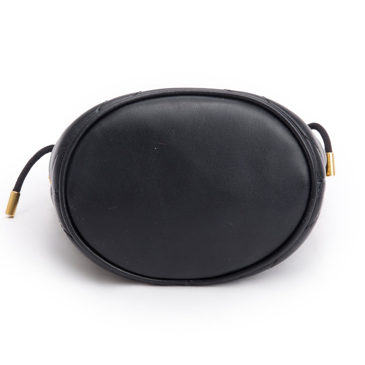 Gucci Black Calfskin Leather GG Marmont Mini Bucket Bag