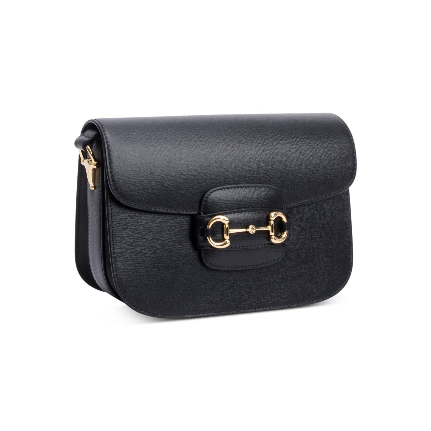 Gucci Black Calfskin Leather Horsebit 1955 Small Shoulder Bag