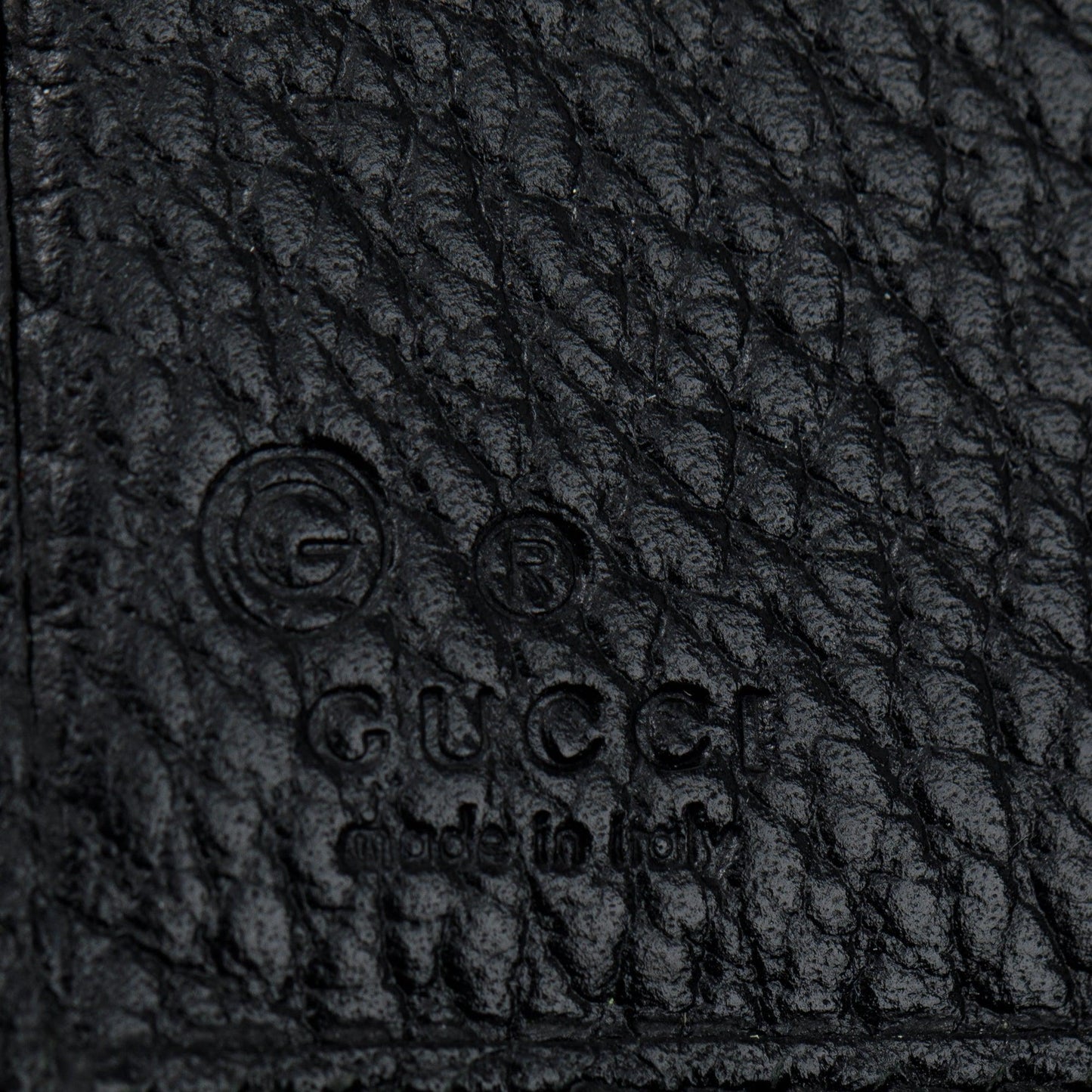 Gucci Black Calfskin Leather Interlocking G Logo Dollar French Wallet