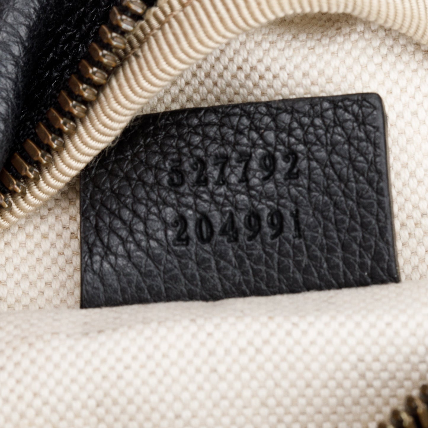 Gucci Black Calfskin Leather Logo Print Small Belt Bag