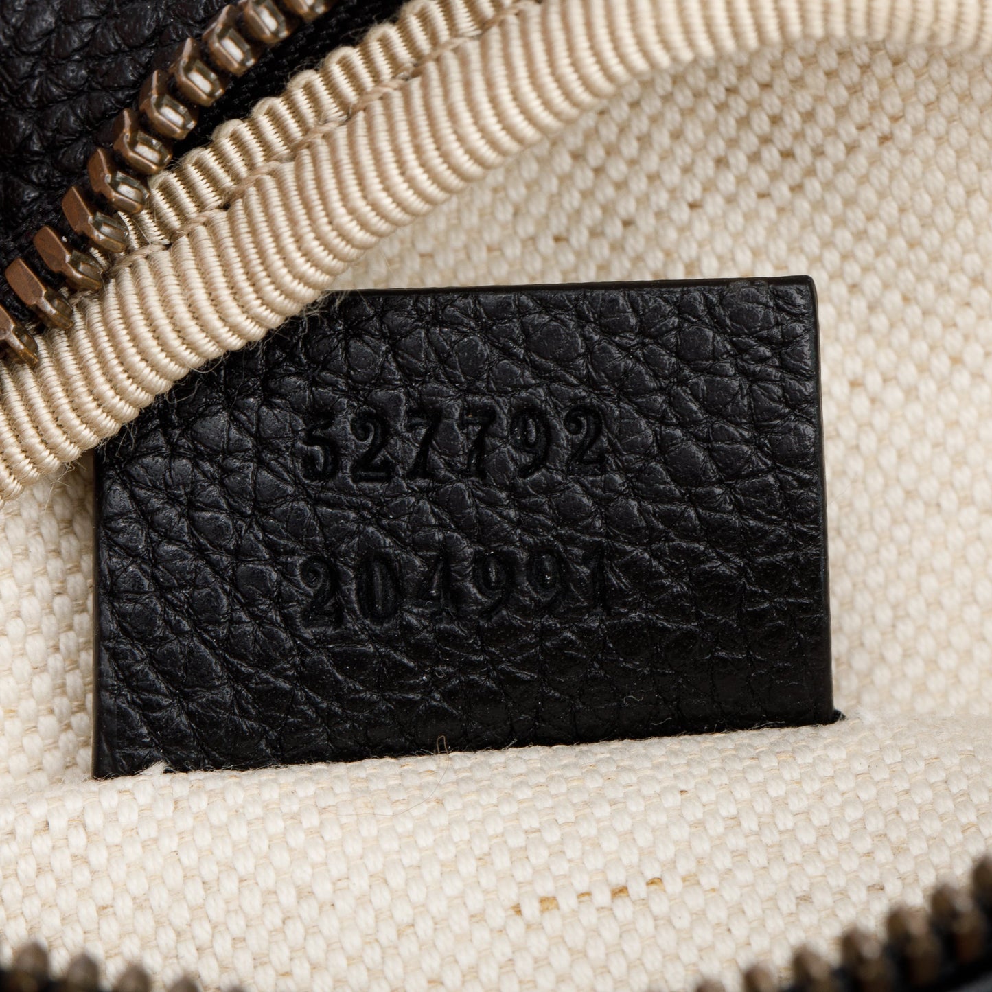 Gucci Black Calfskin Leather Logo Print Small Belt Bag