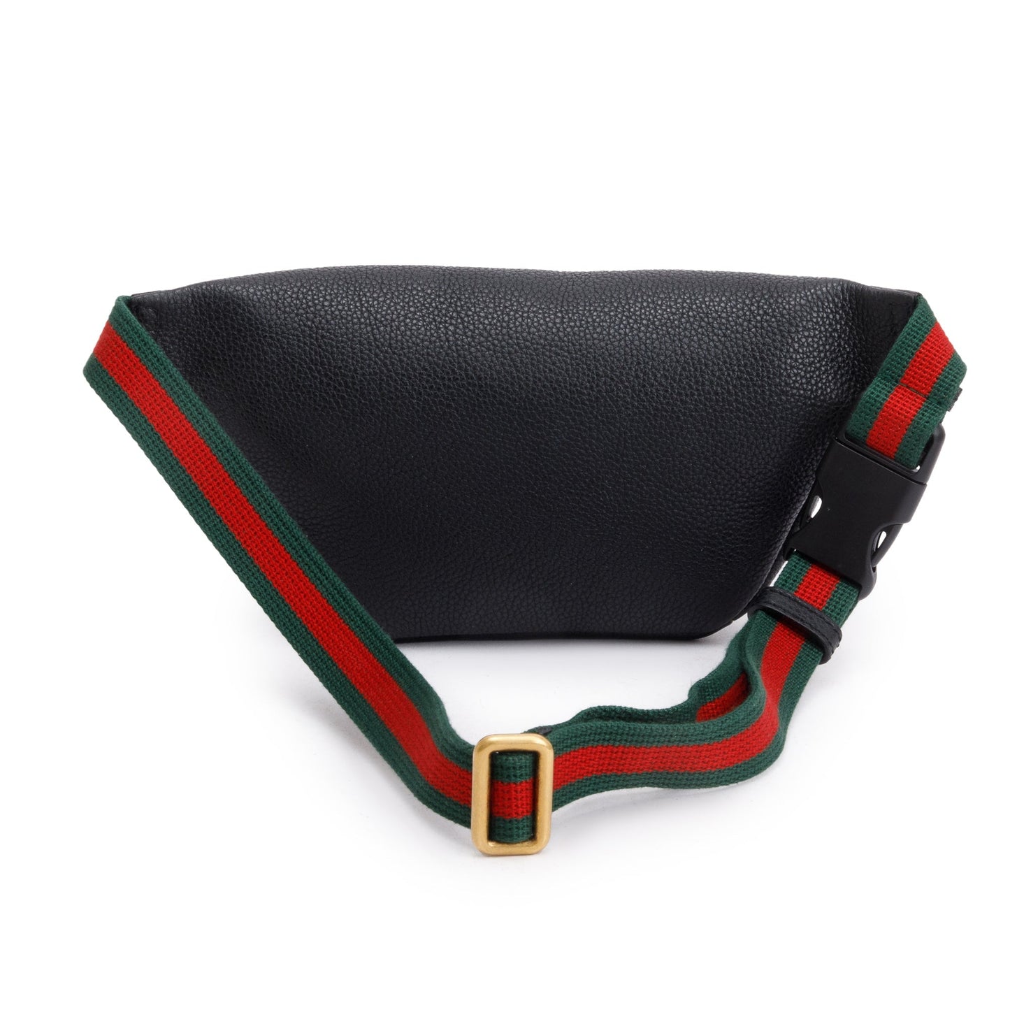 Gucci Black Calfskin Leather Logo Print Small Belt Bag