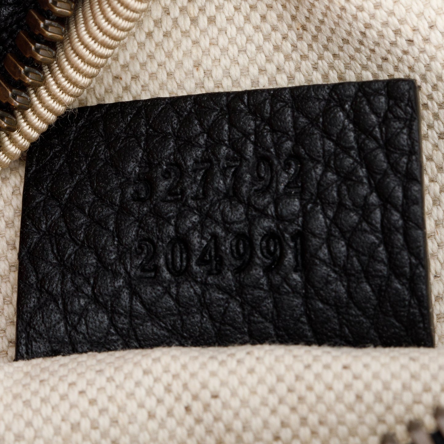 Gucci Black Calfskin Leather Logo Print Small Belt Bag