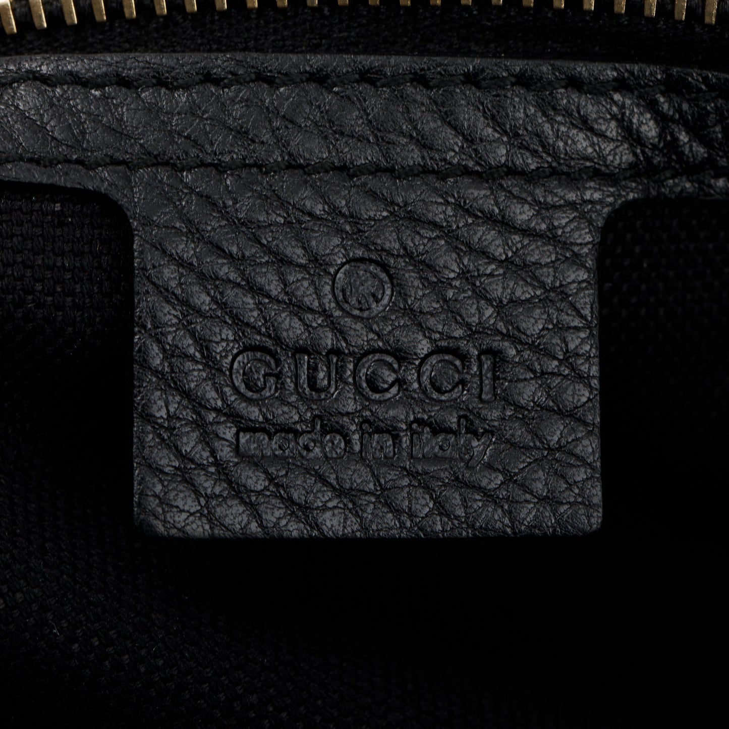 Gucci Black Calfskin Leather Medium Bamboo Shopper Tote
