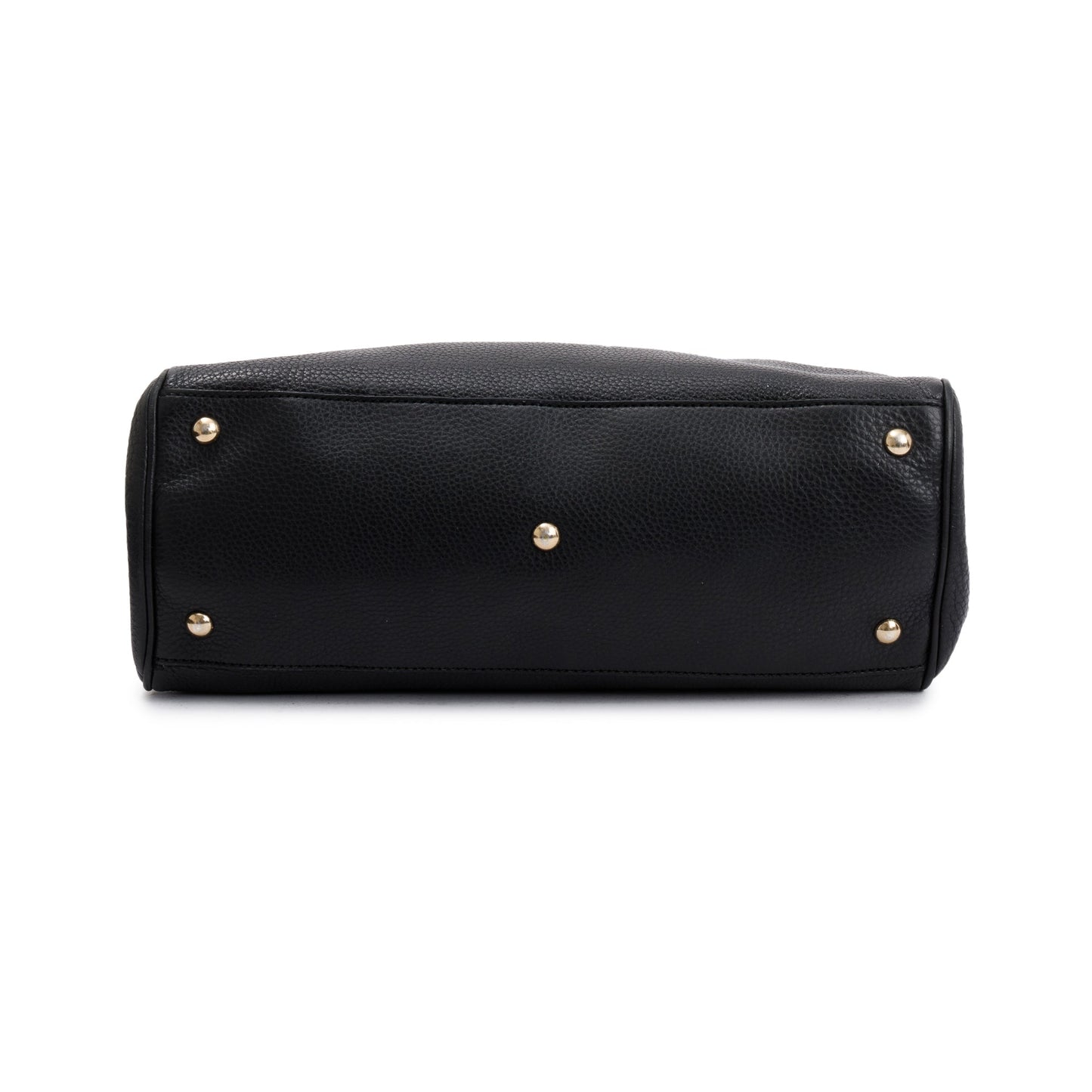 Gucci Black Calfskin Leather Medium Bamboo Shopper Tote