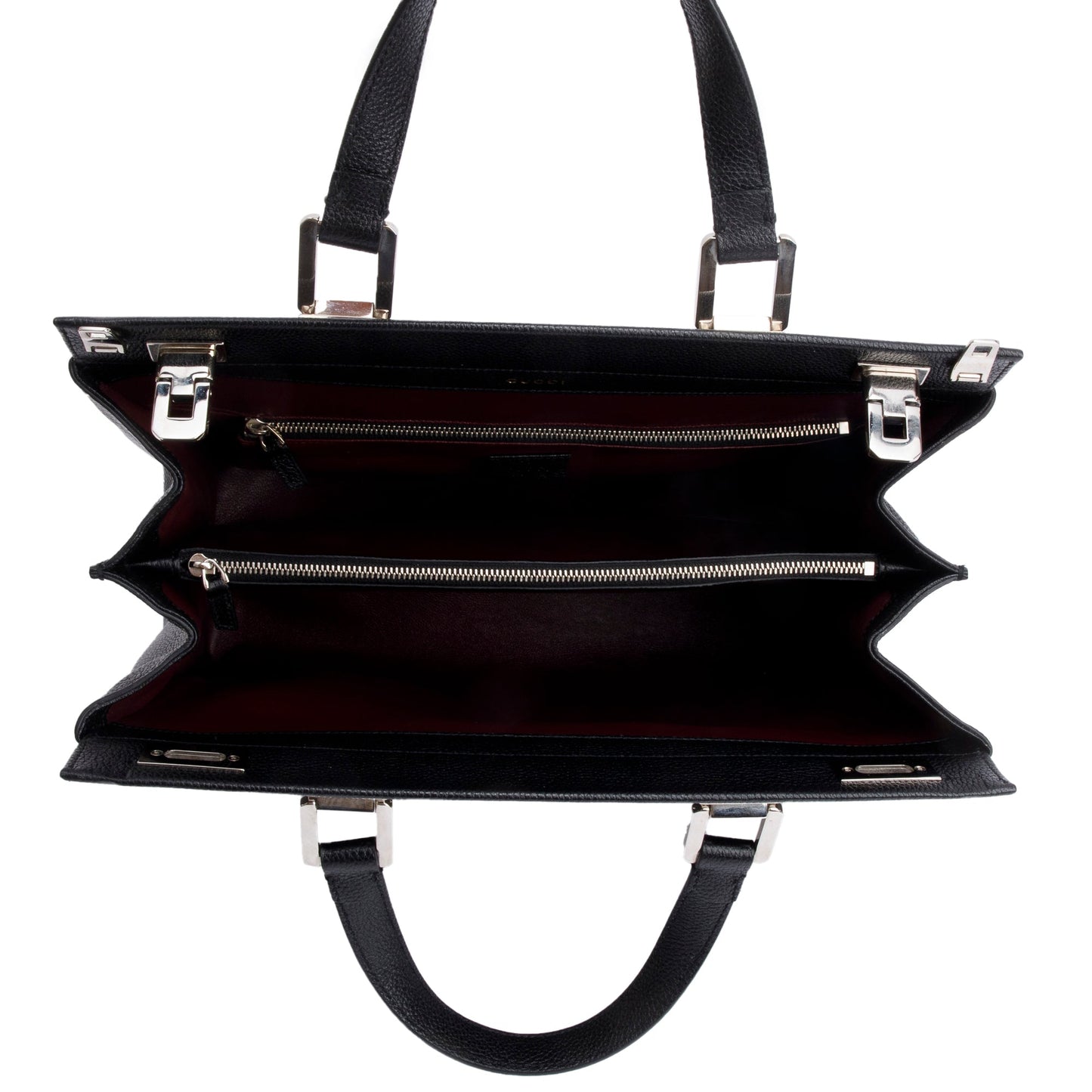 Gucci Black Calfskin Leather Medium Zumi Top Handle Bag