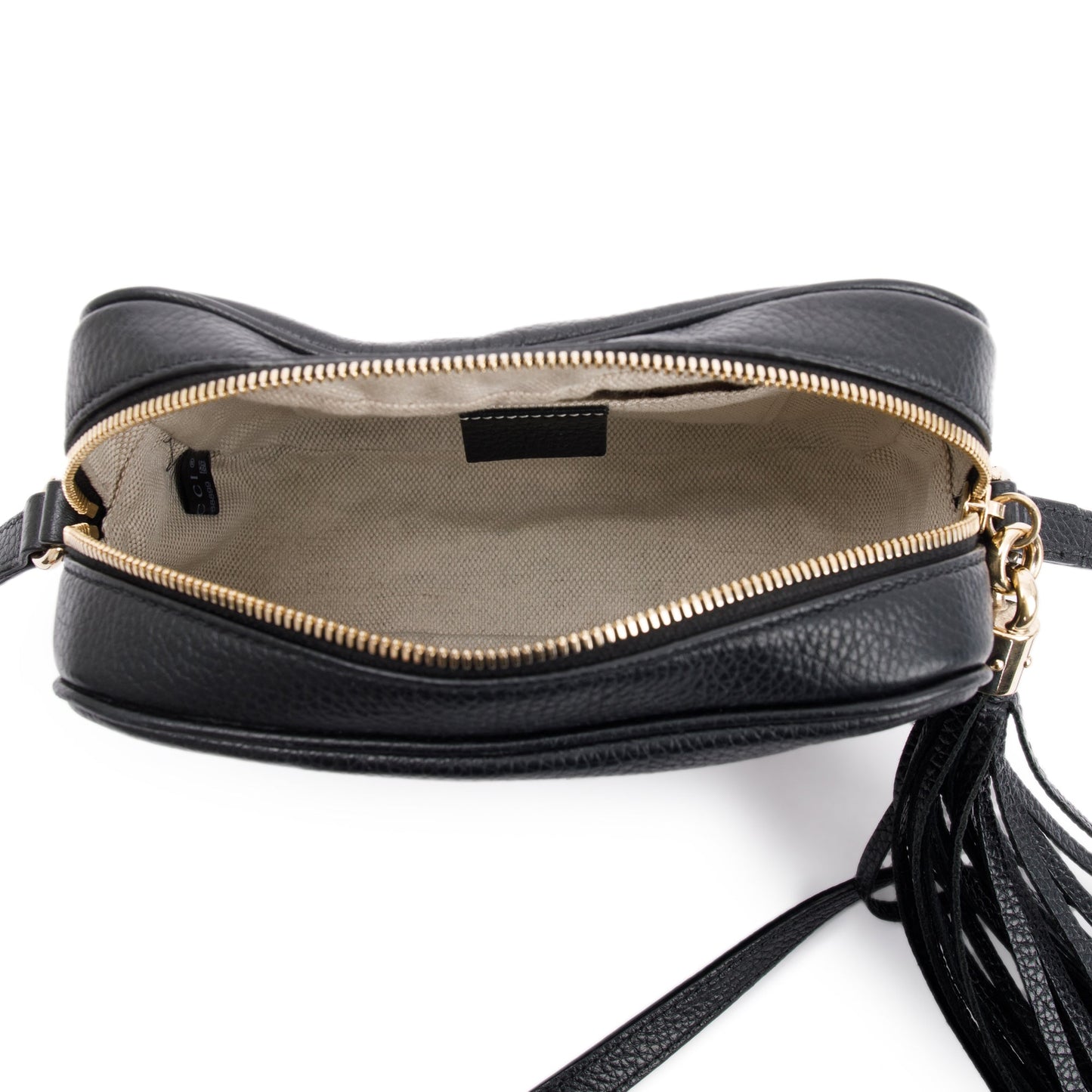 Gucci Black Calfskin Leather Small Soho Disco Bag