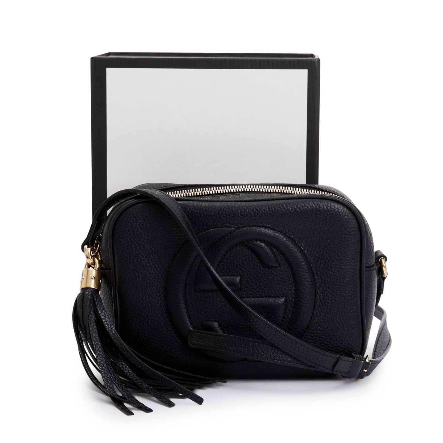 Gucci Black Calfskin Leather Small Soho Disco Bag