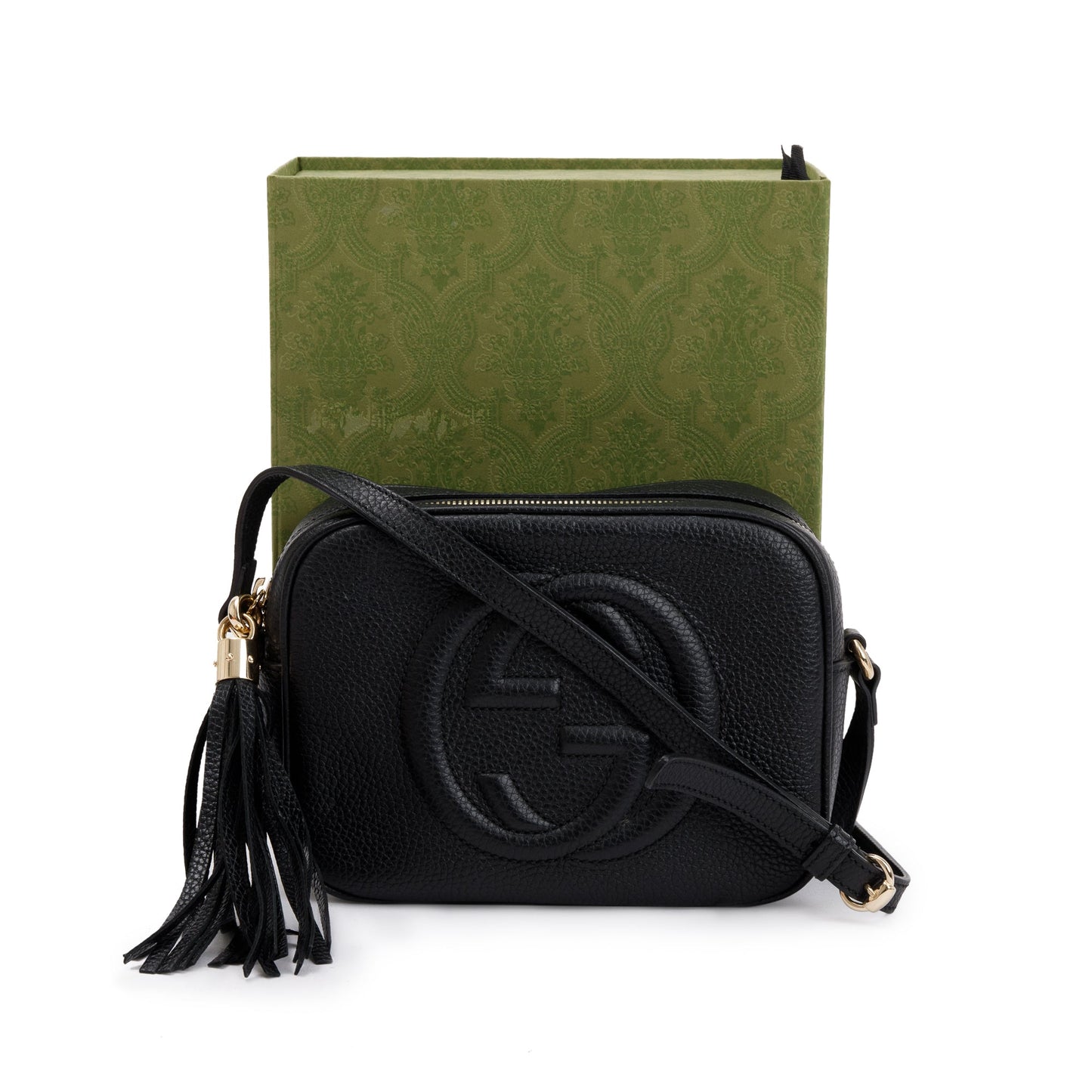 Gucci Black Calfskin Leather Small Soho Disco Bag