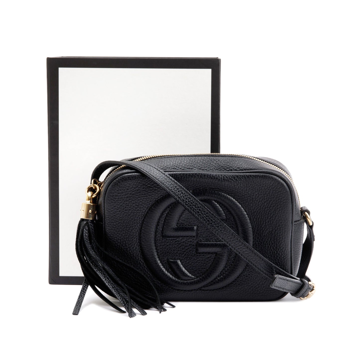 Gucci Black Calfskin Leather Small Soho Disco Bag