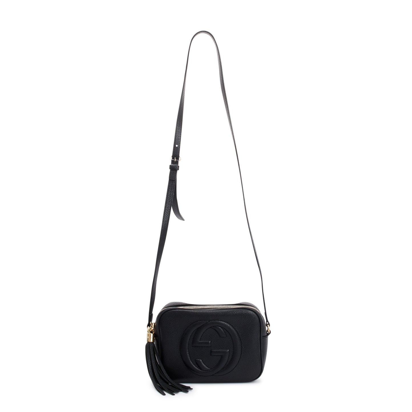 Gucci Black Calfskin Leather Small Soho Disco Bag