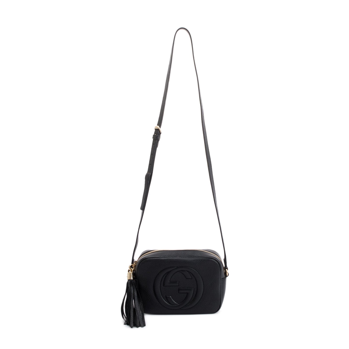 Gucci Black Calfskin Leather Small Soho Disco Bag