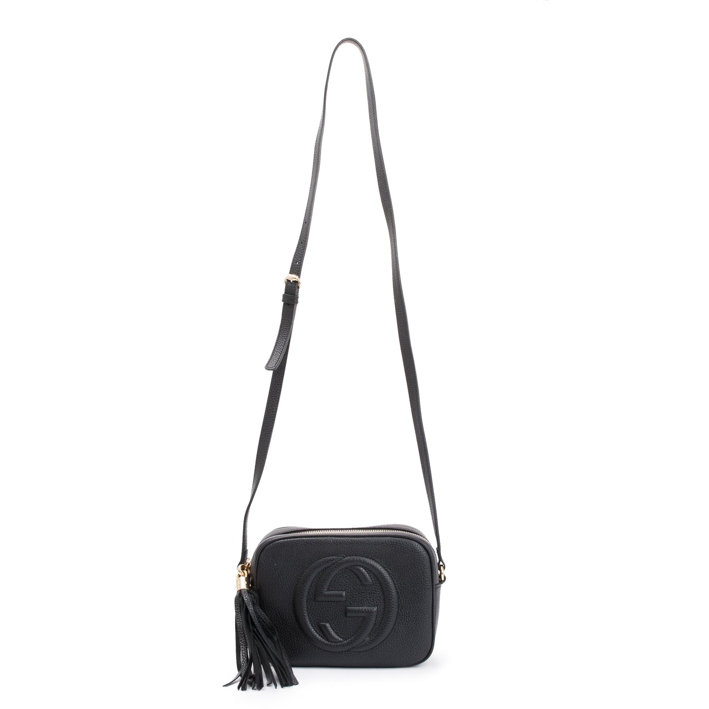 Gucci Black Calfskin Leather Small Soho Disco Bag