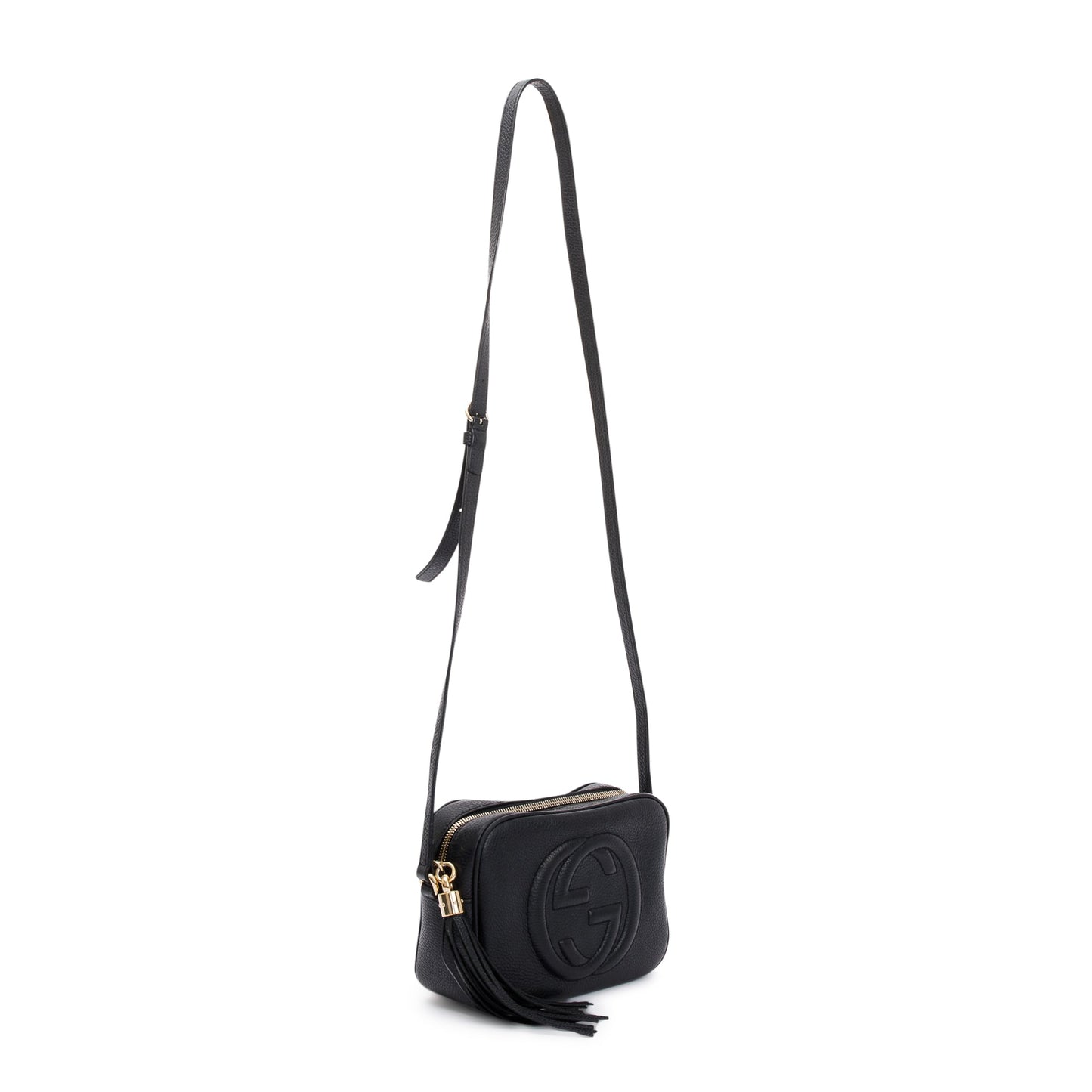 Gucci Black Calfskin Leather Small Soho Disco Bag