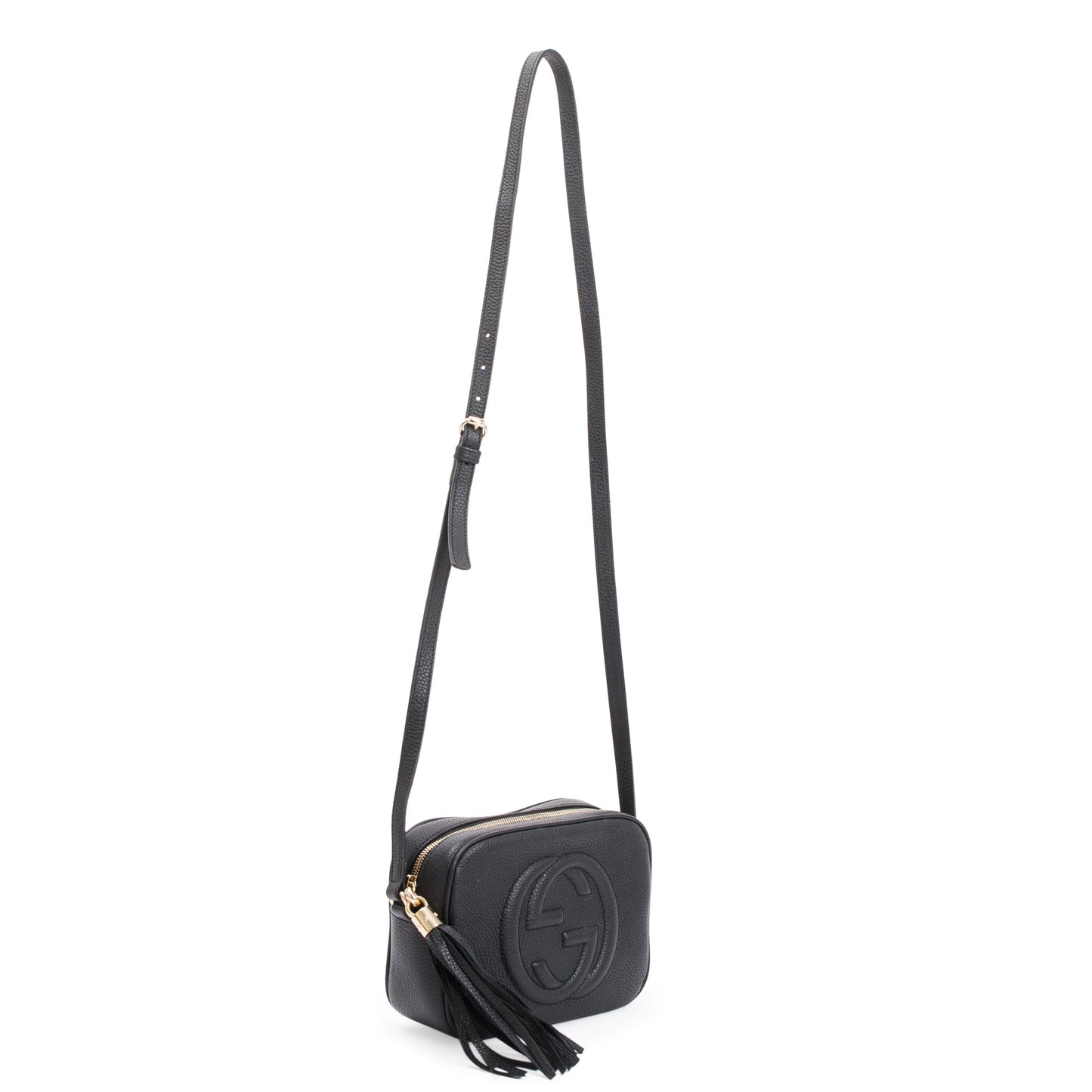Gucci Black Calfskin Leather Small Soho Disco Bag