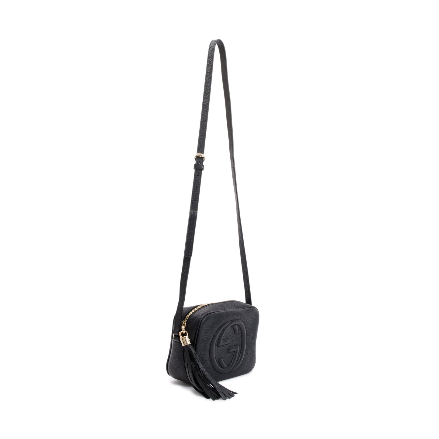 Gucci Black Calfskin Leather Small Soho Disco Bag