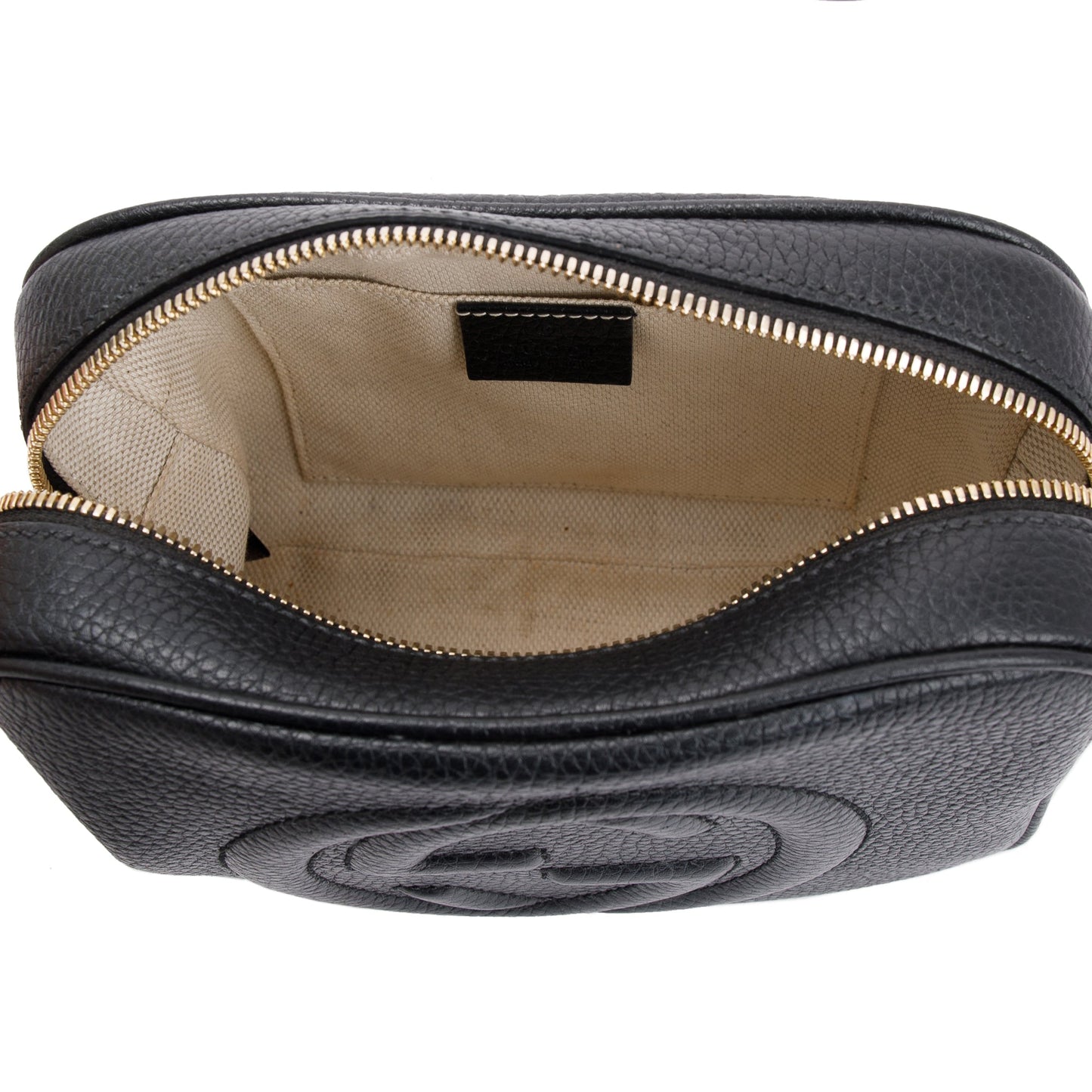 Gucci Black Calfskin Leather Small Soho Disco Bag