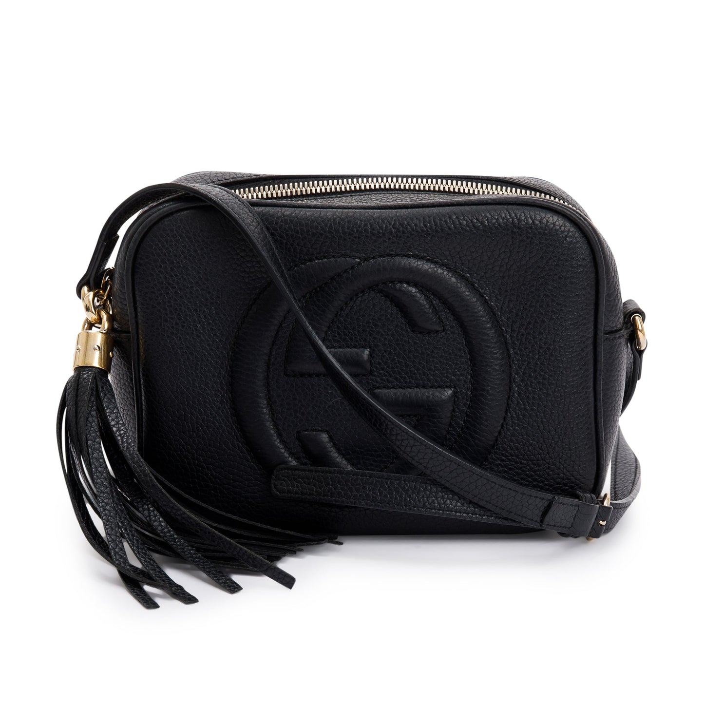 Gucci Black Calfskin Leather Small Soho Disco Bag