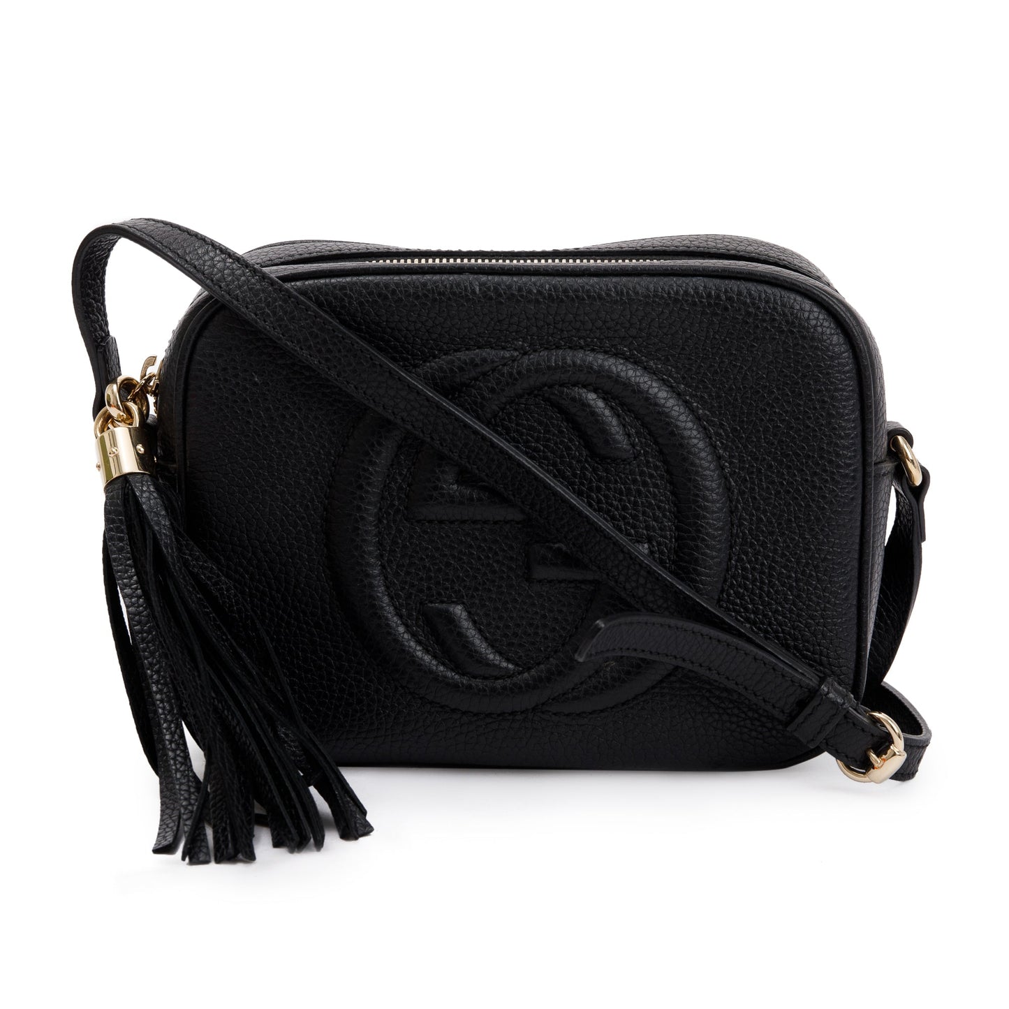 Gucci Black Calfskin Leather Small Soho Disco Bag