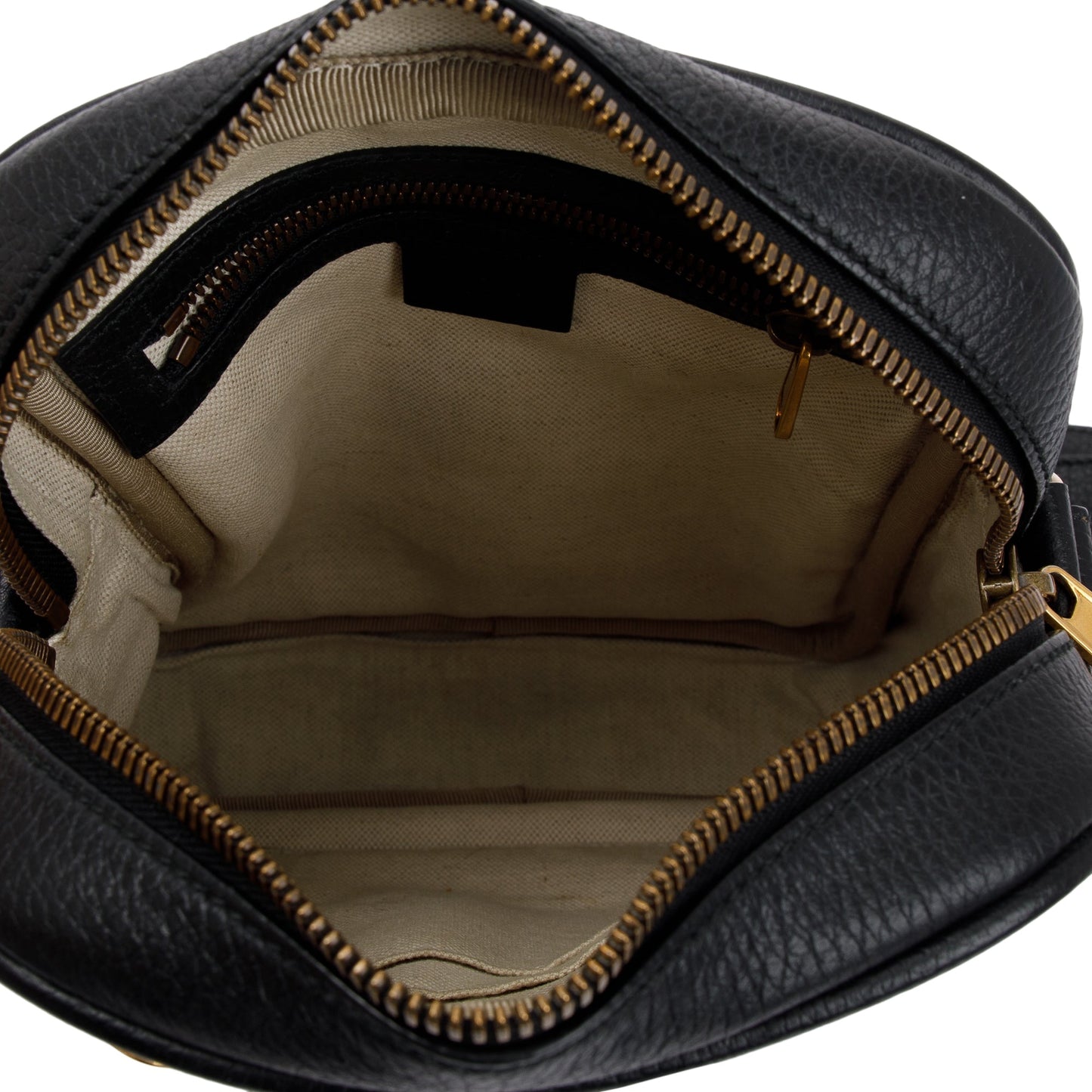 Gucci Black Calfskin Leather Web Logo Messenger Bag