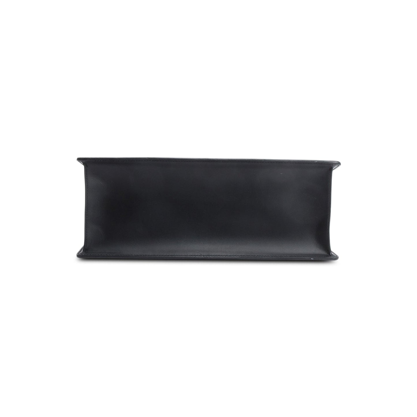 Gucci Black Calfskin Leather Web Medium Sylvie Handle Bag