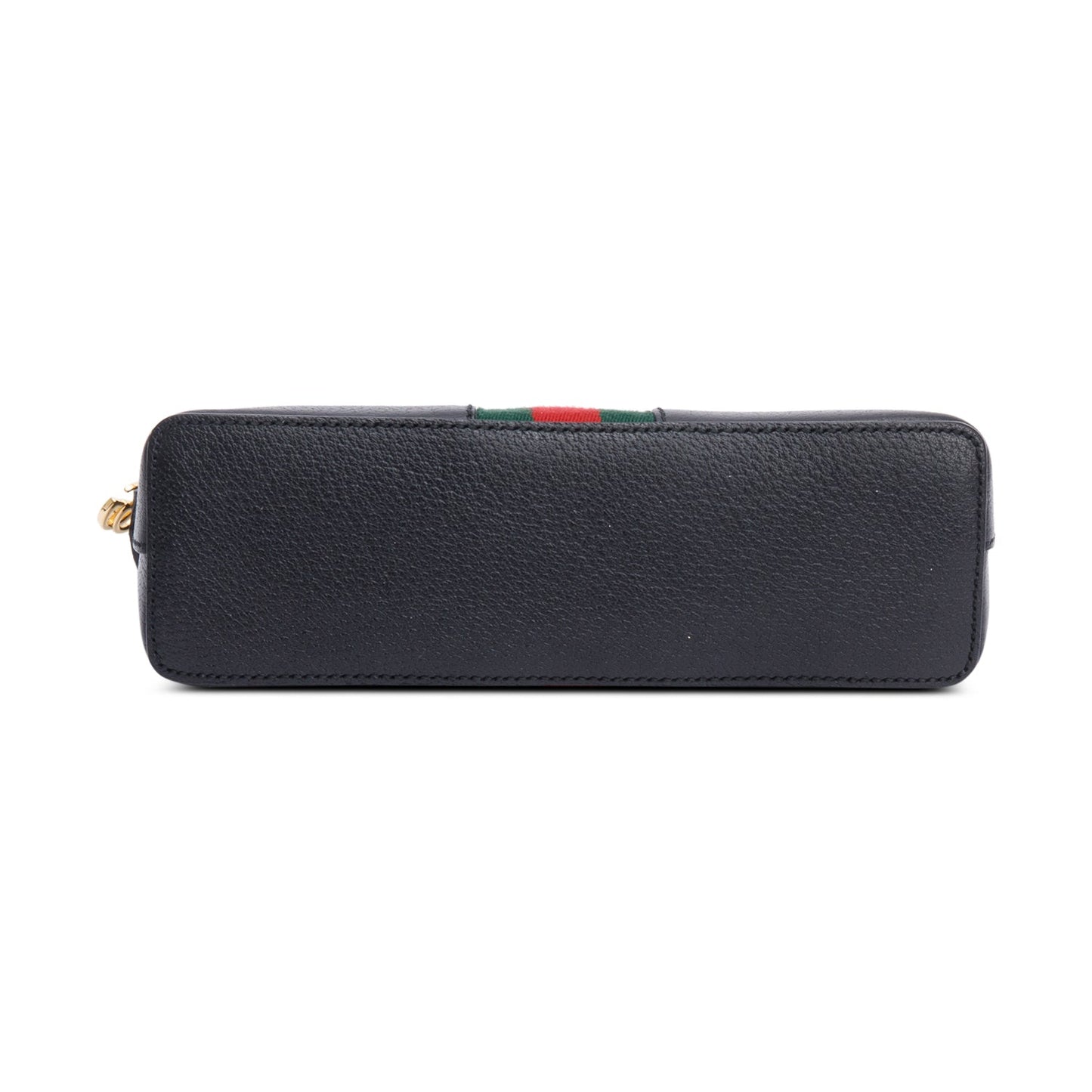 Gucci Black Calfskin Leather Web Small Ophidia Dome Crossbody Bag