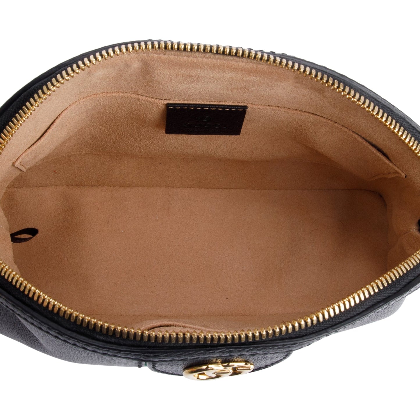 Gucci Black Calfskin Leather Web Small Ophidia Dome Crossbody Bag