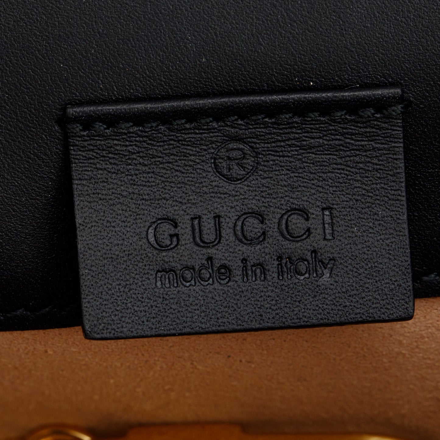 Gucci Black Calfskin Leather Web Super Mini Sylvie Chain Shoulder Bag