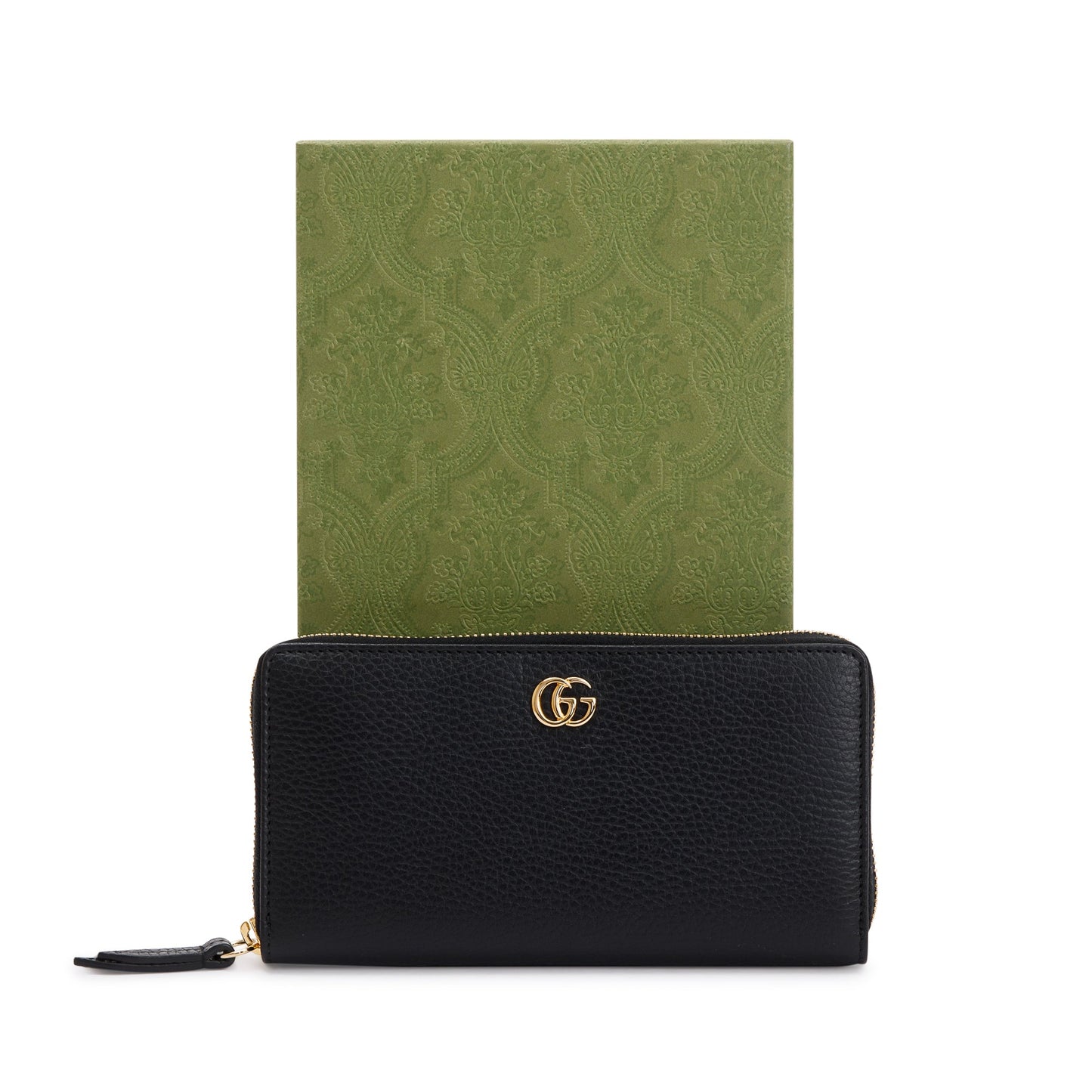 Gucci Black Calfskin Leather Zip-Around Wallet