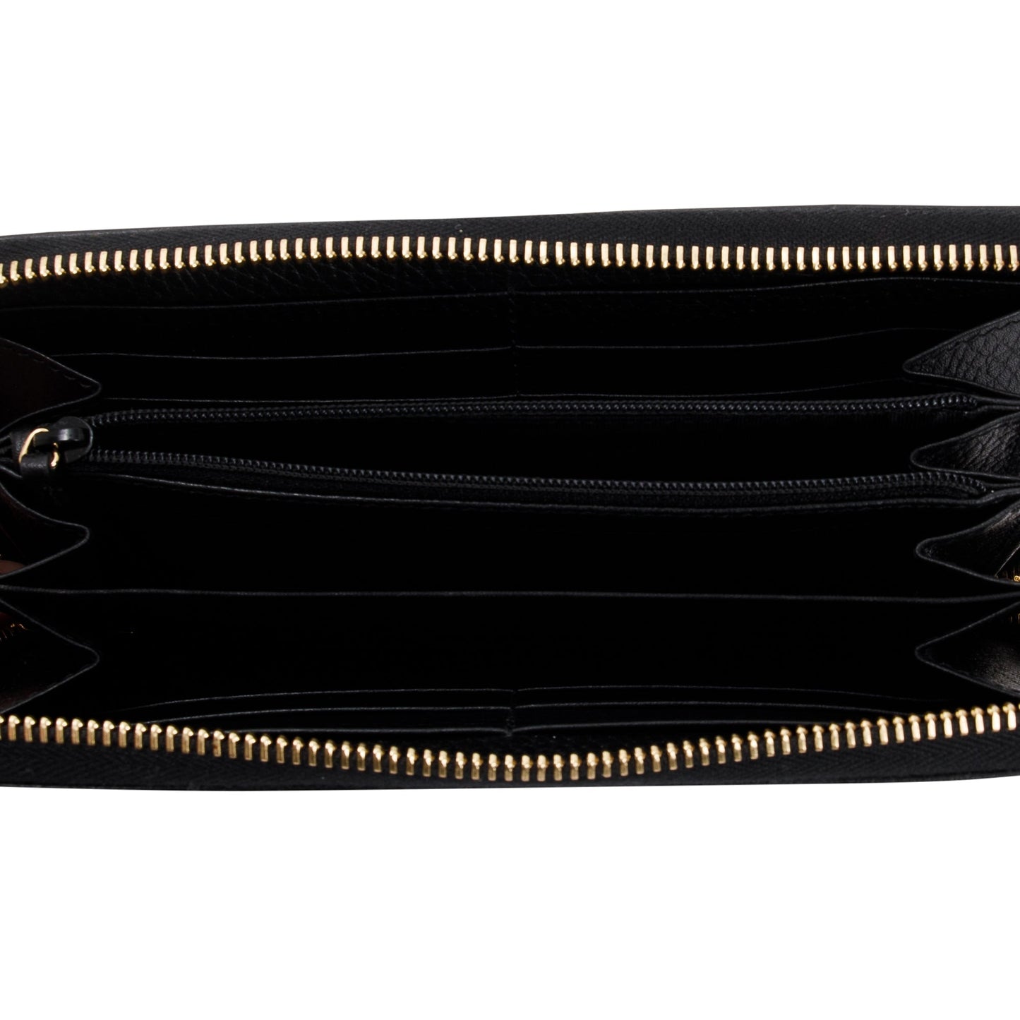Gucci Black Calfskin Leather Zip-Around Wallet