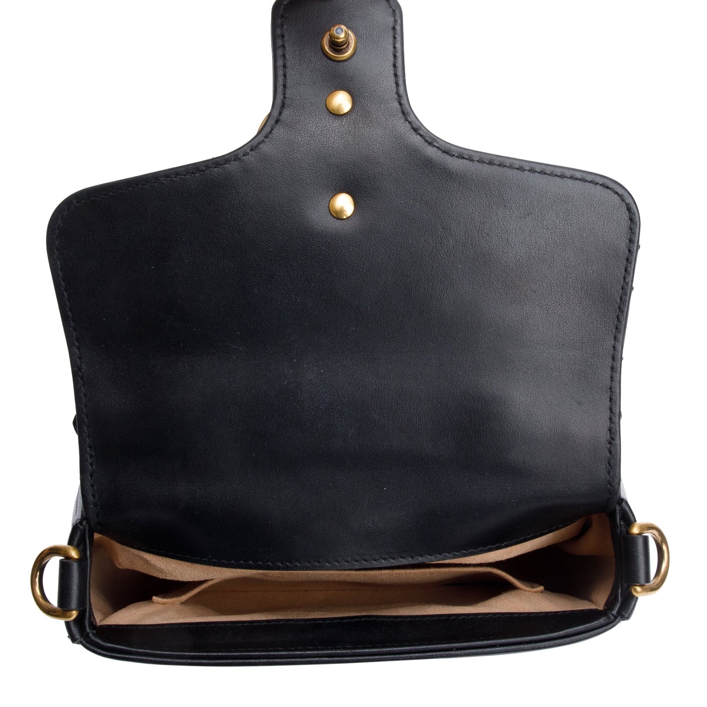 Gucci Black Calfskin Matelasse GG Marmont Mini Top Handle Shoulder Bag