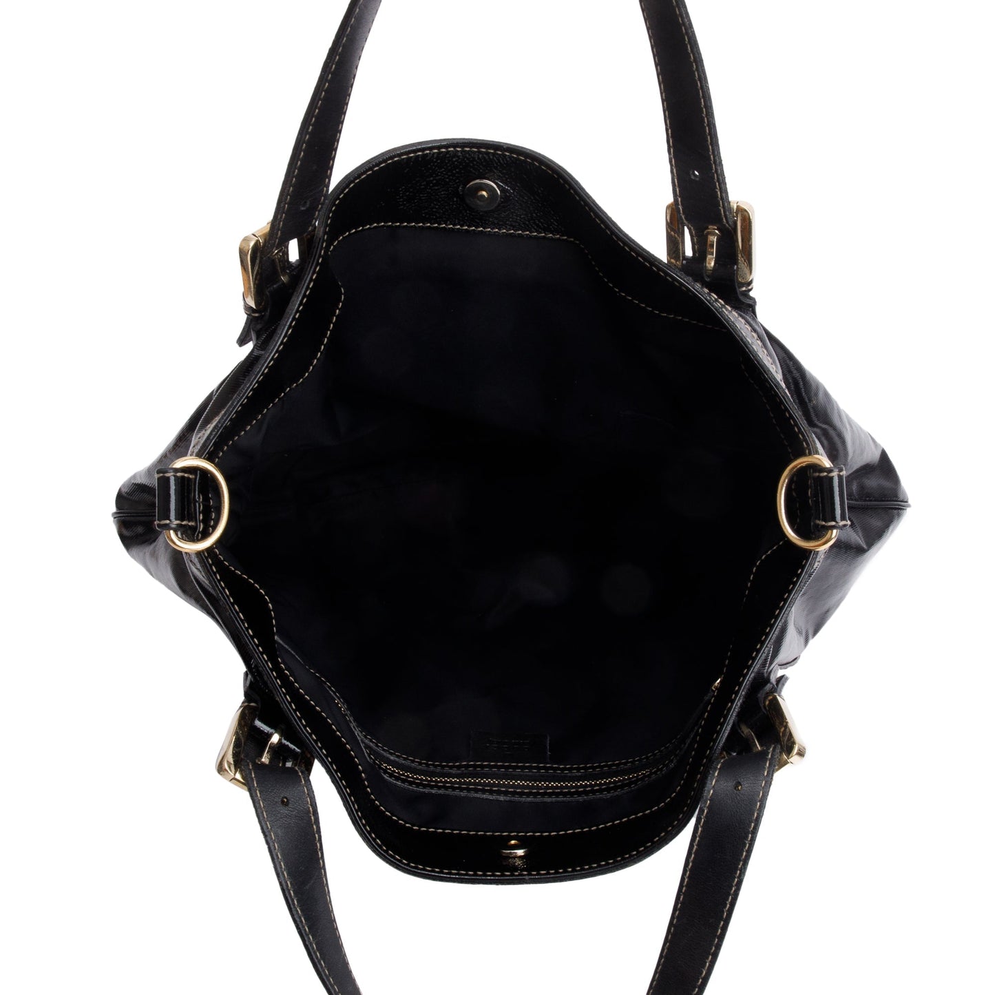 Gucci Black Dialux Coated Canvas Medium Britt Tote Bag