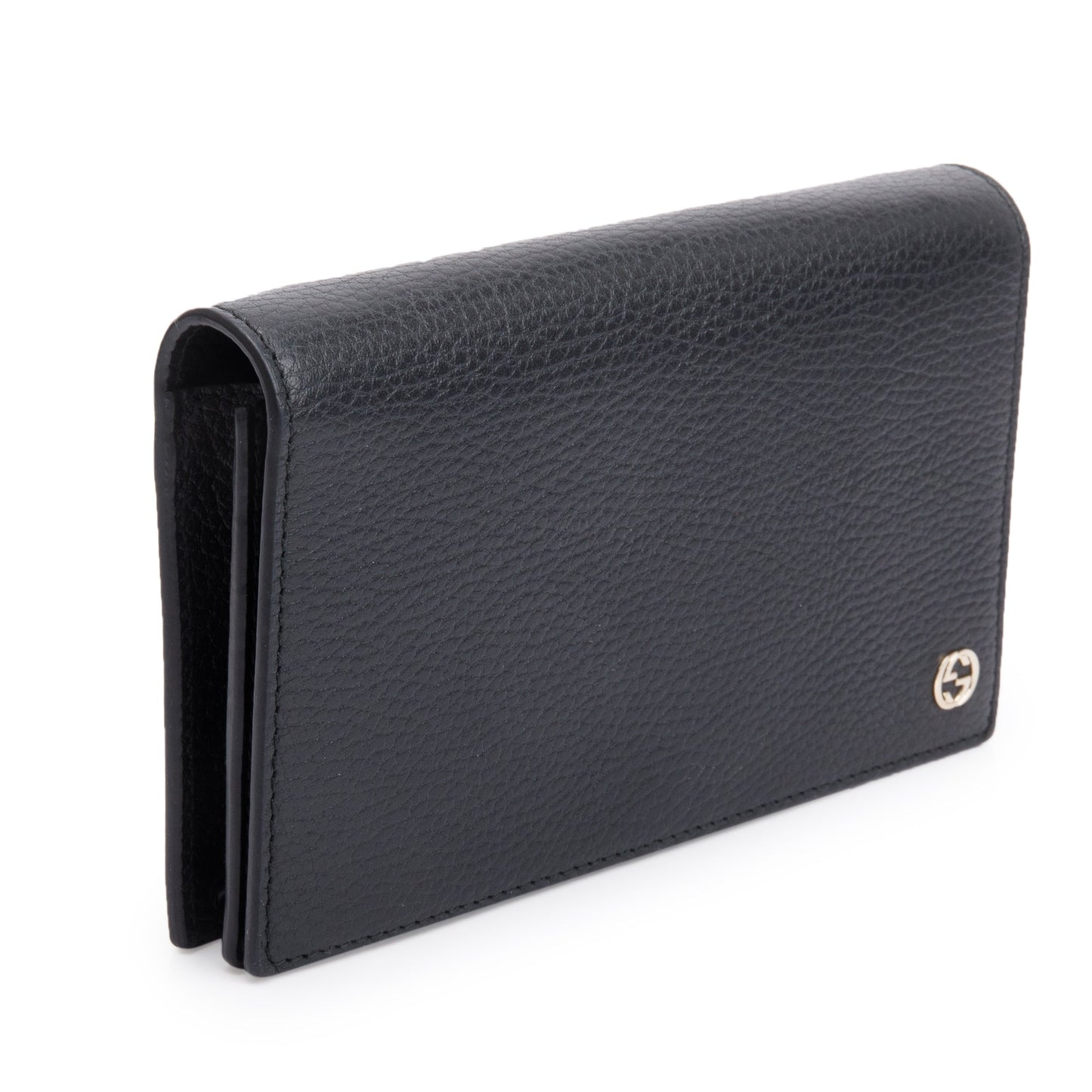Gucci Black Dollar Calfskin Leather Medium Betty Chain Wallet