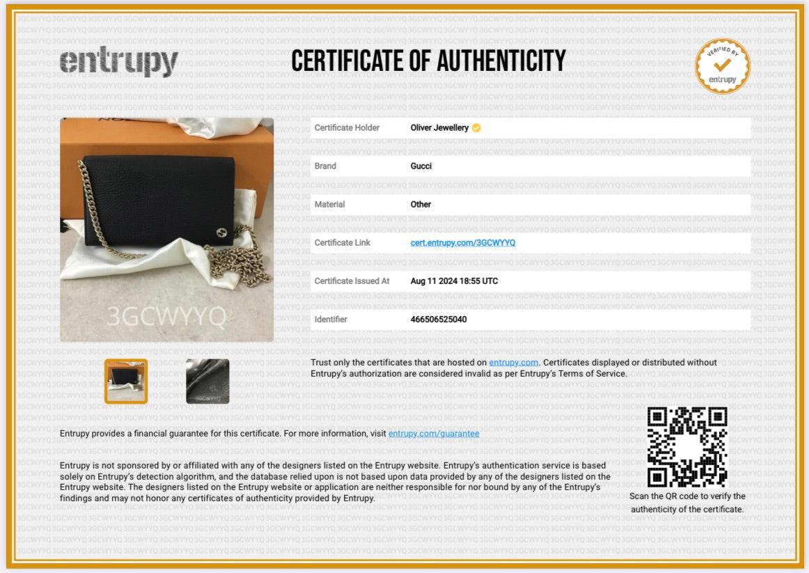 Gucci Black Dollar Calfskin Leather Medium Betty Chain Wallet