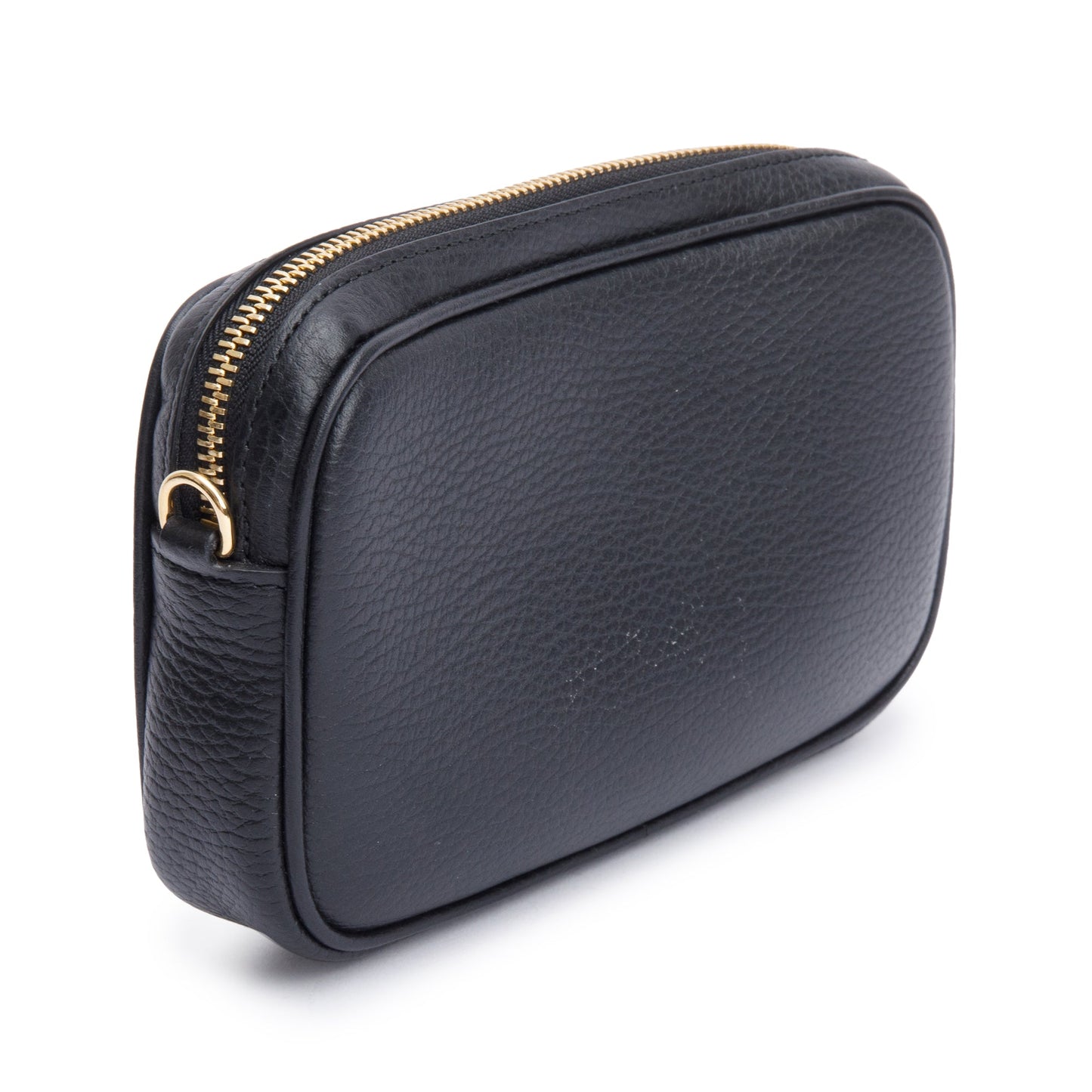 Gucci Black Dollar Calfskin Leather Super Mini GG Marmont Chain Shoulder Bag