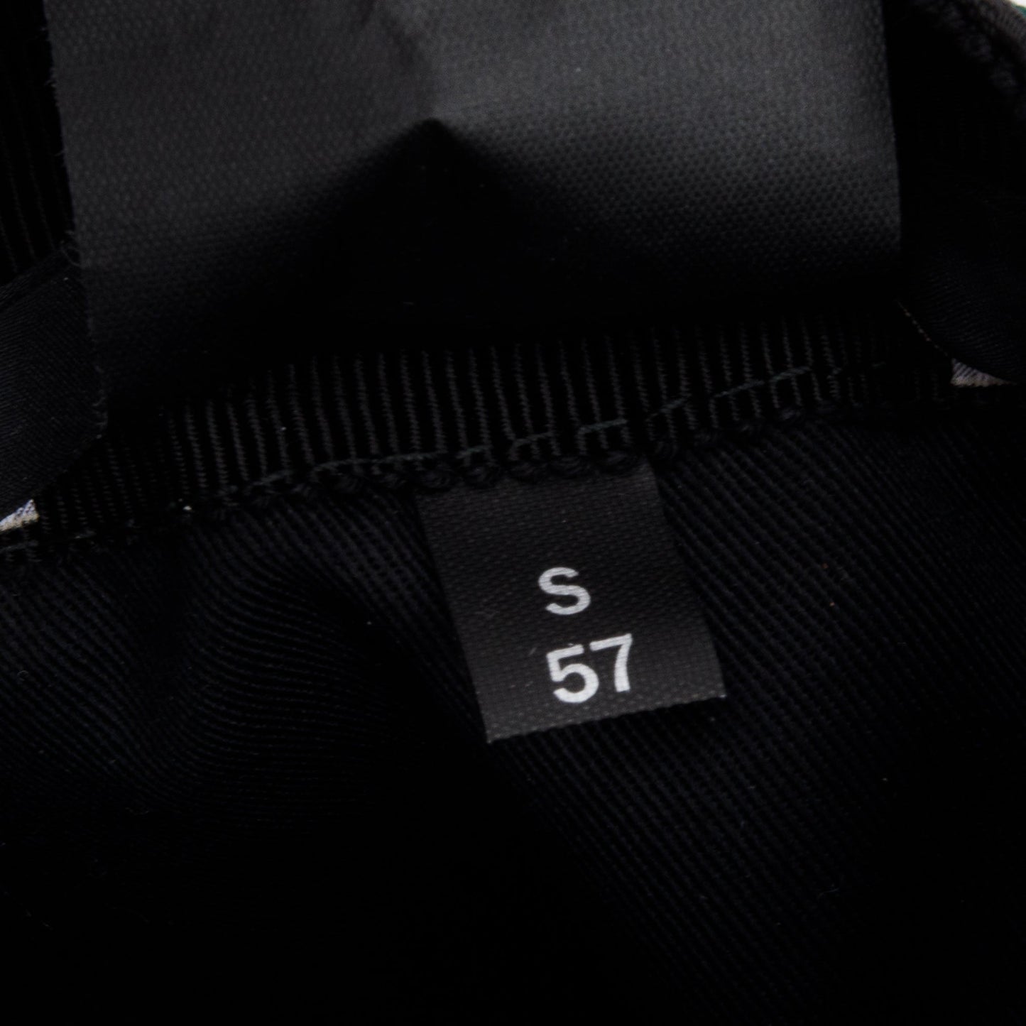 Gucci Black GG Canvas Baseball Hat with Web, Size S 57