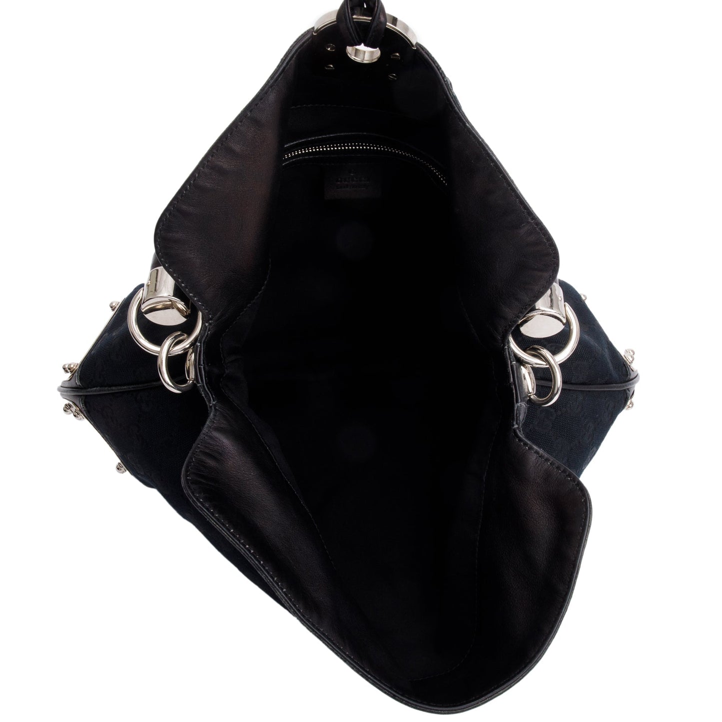 Gucci Black GG Canvas Medium Indy Babouska Hobo