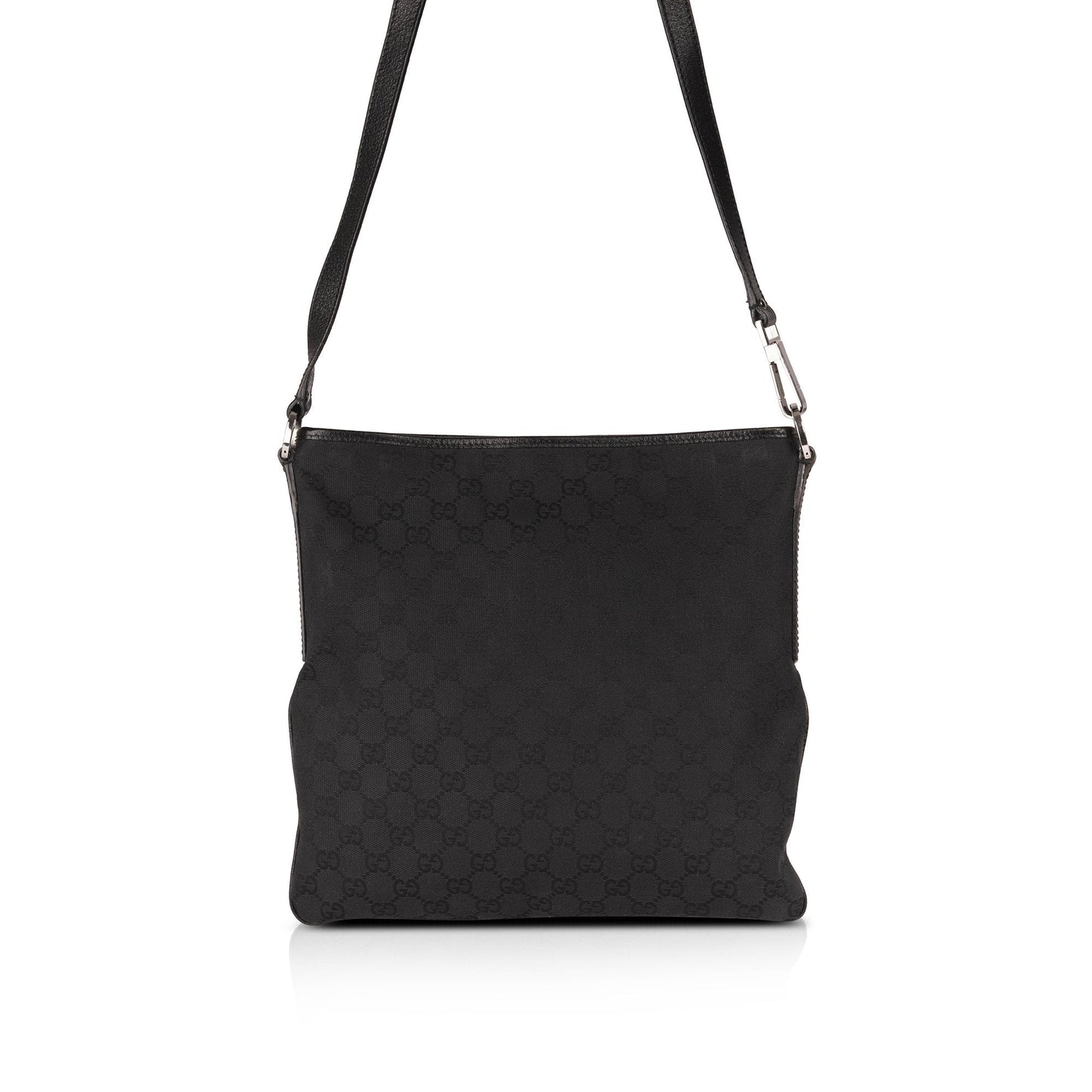 Gucci Black GG Canvas Messenger Bag