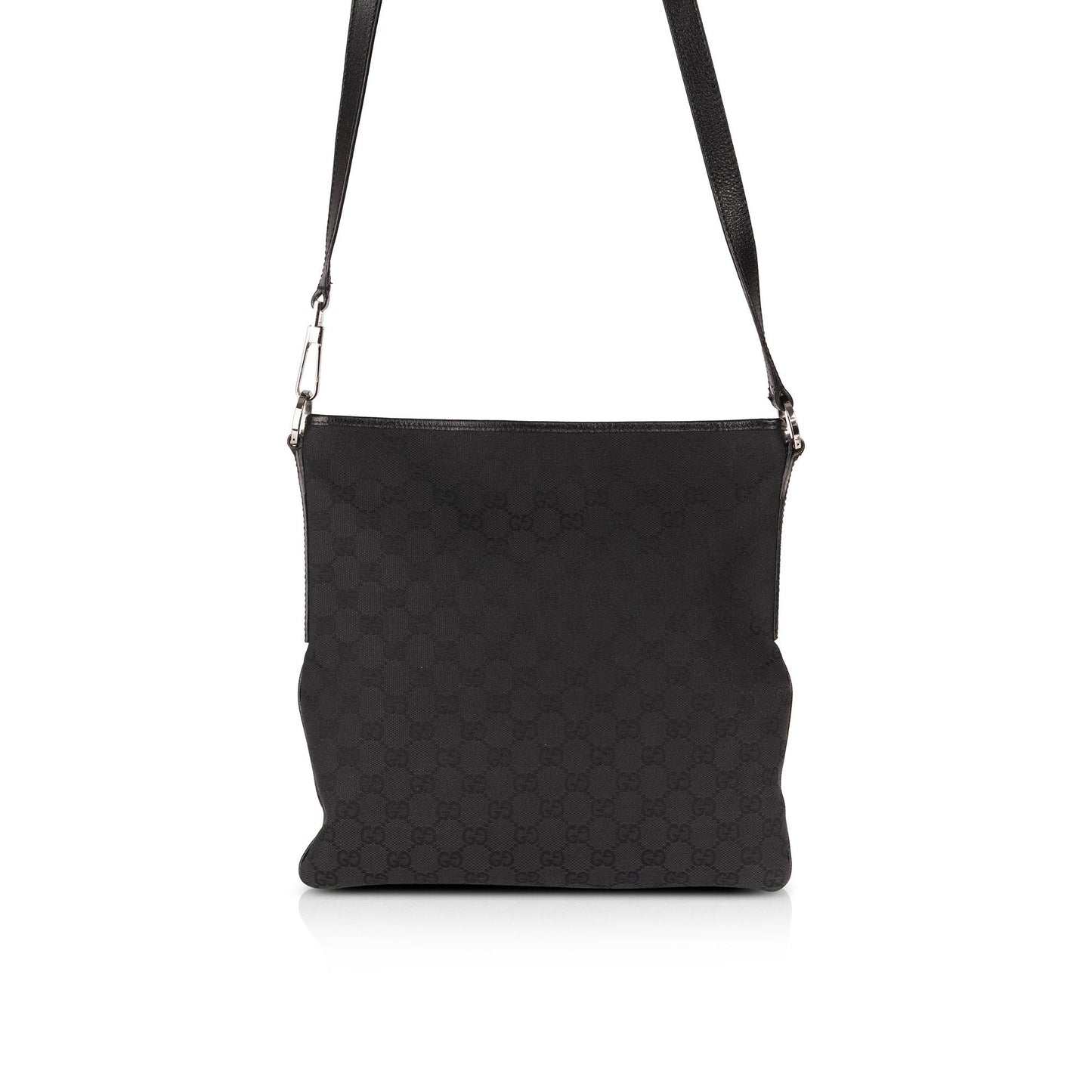 Gucci Black GG Canvas Messenger Bag