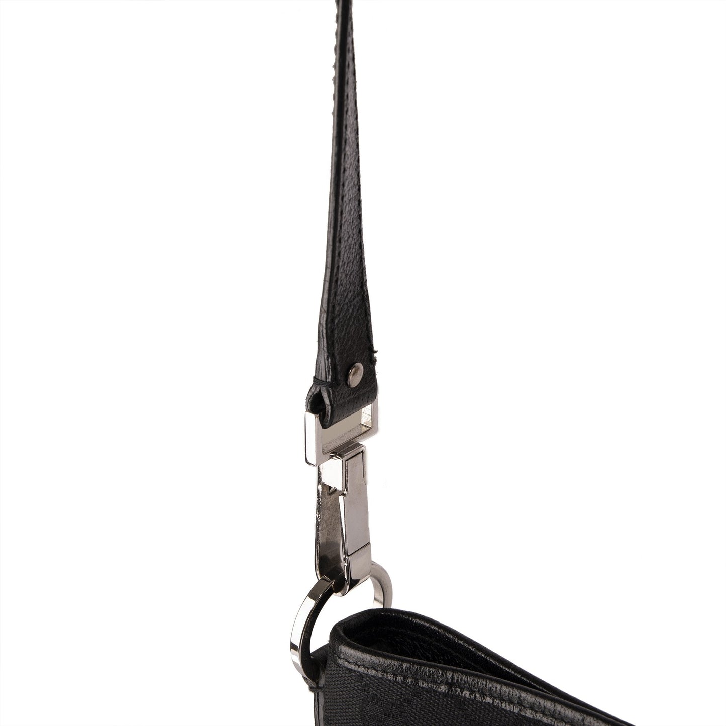 Gucci Black GG Canvas Messenger Bag