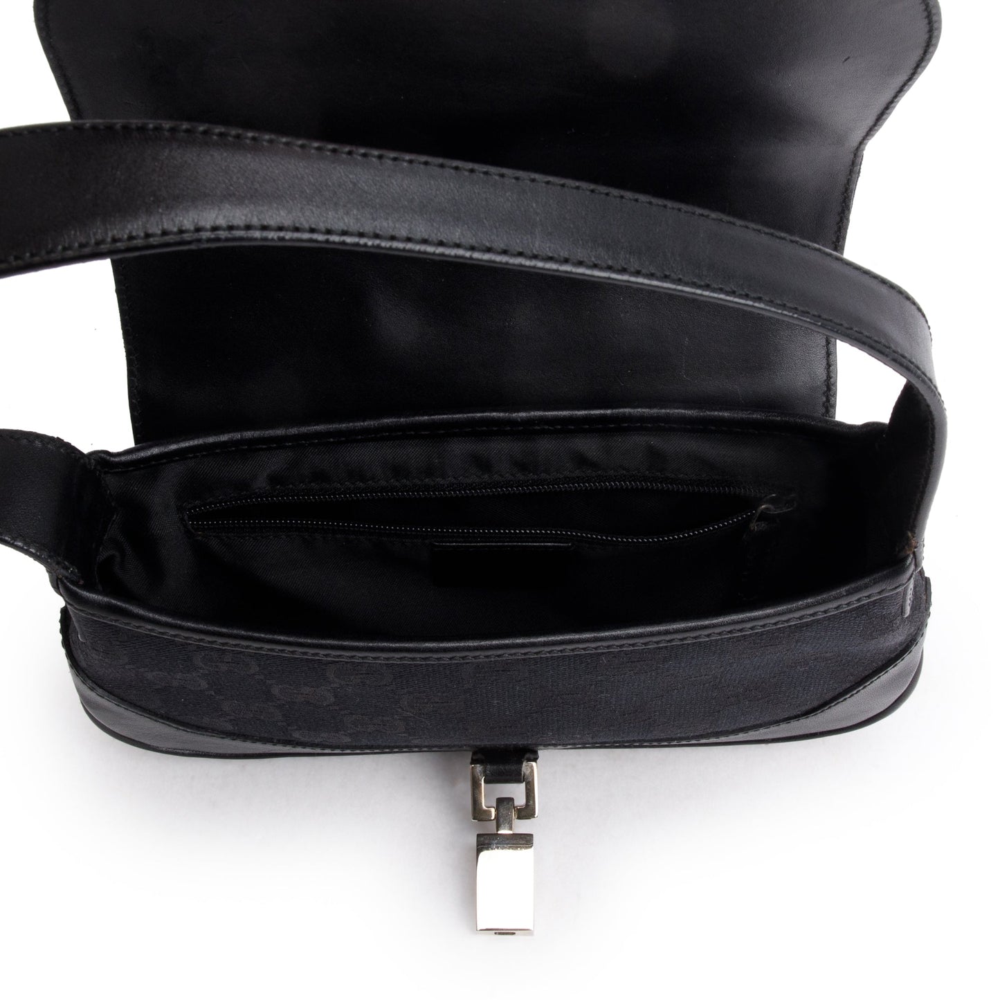 Gucci Black GG Canvas Mini Jackie O Hobo Shoulder Bag