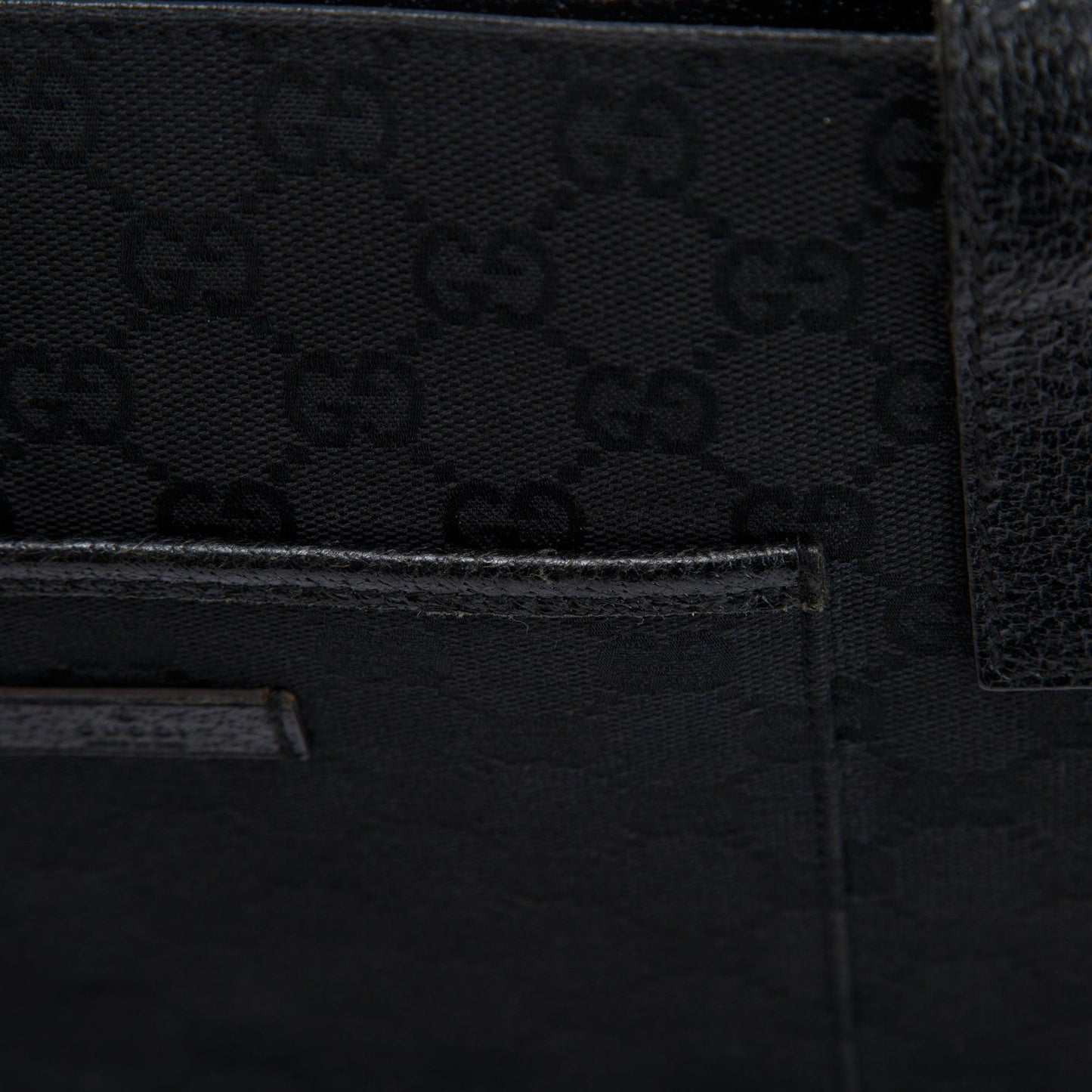 Gucci Black GG Canvas Small Messenger Bag