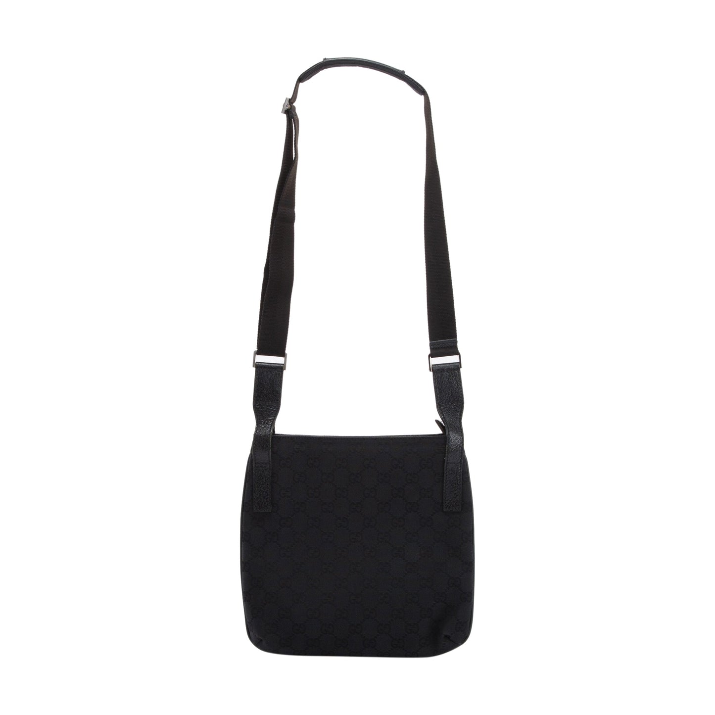 Gucci Black GG Canvas Small Messenger Bag