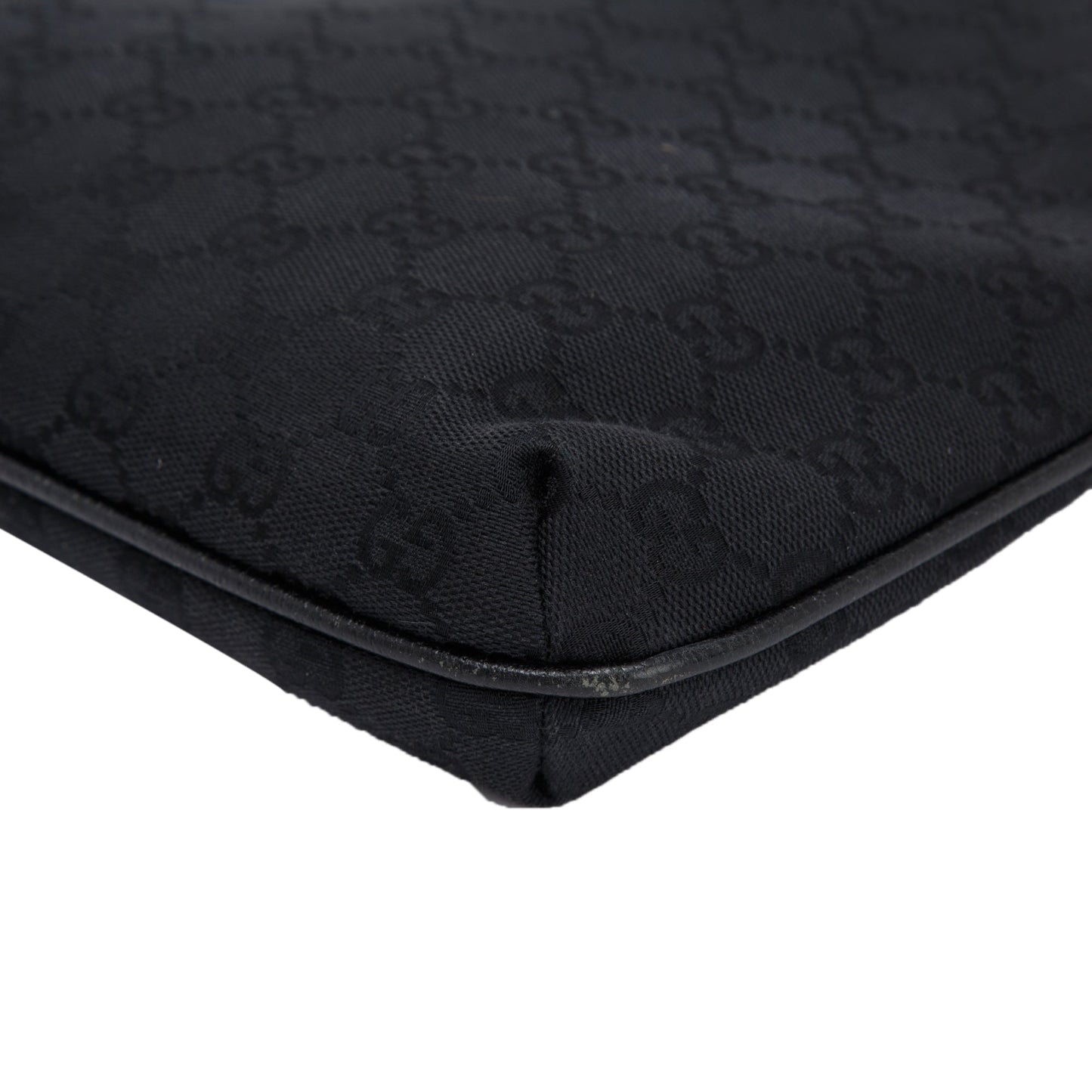 Gucci Black GG Canvas Small Messenger Bag