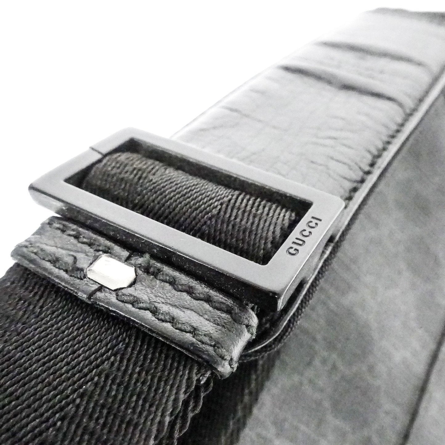 Gucci Black GG Coated Canvas Messenger Bag