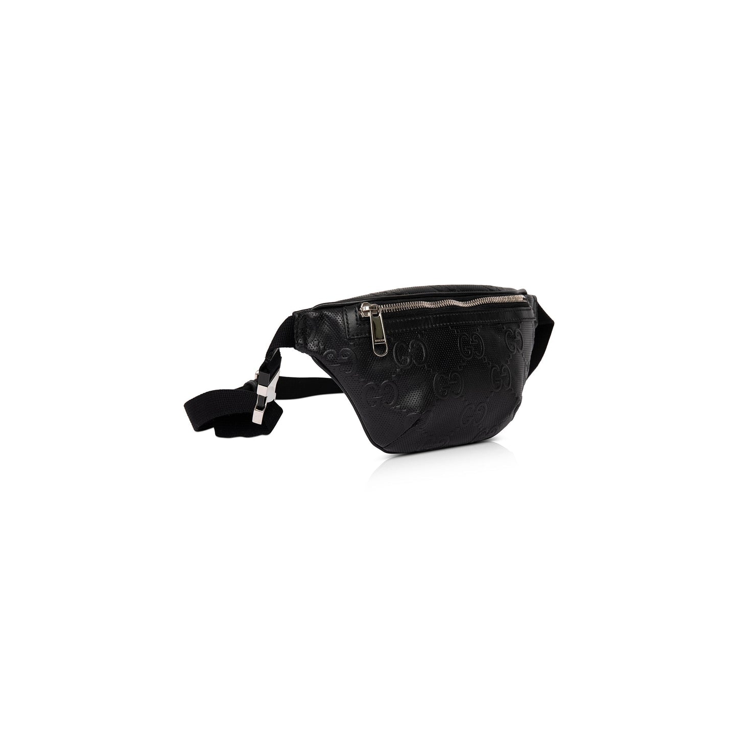 Gucci Black GG Embossed Belt Bag