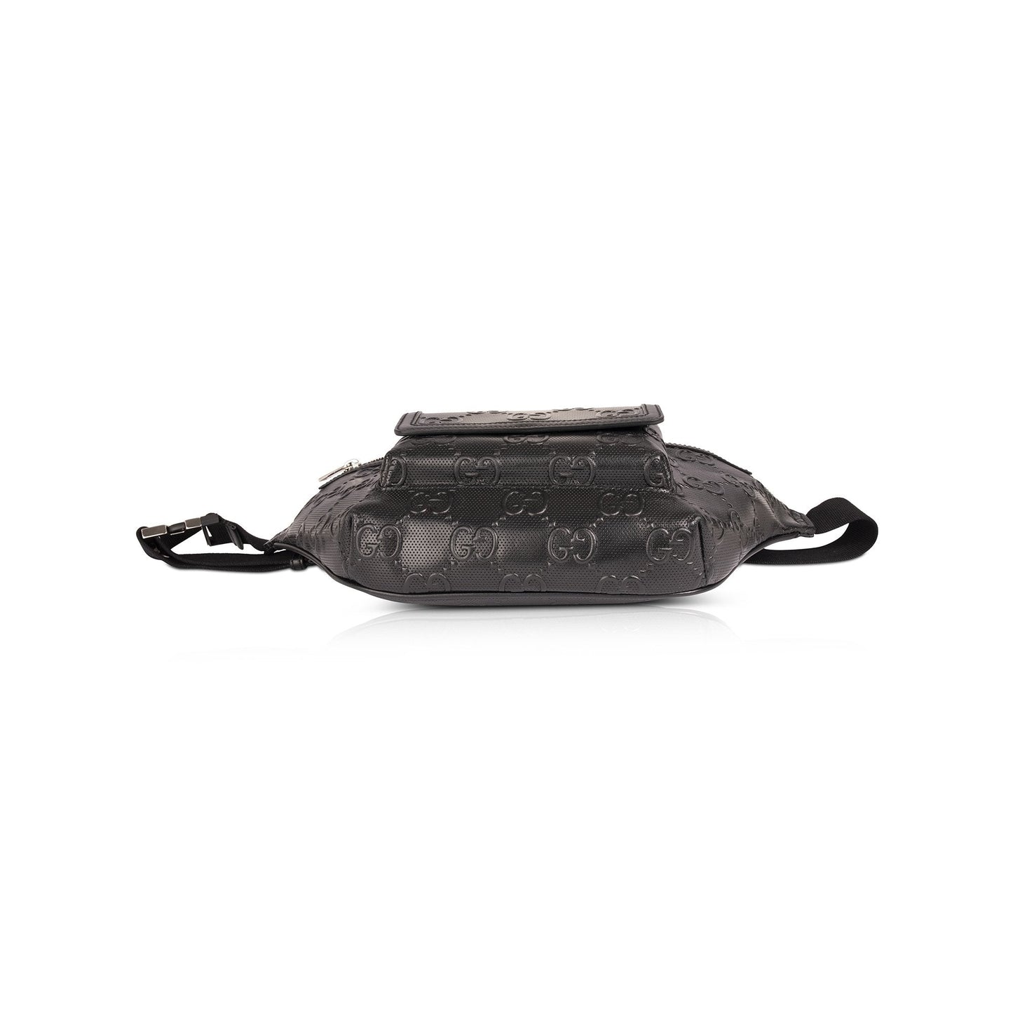 Gucci Black GG Embossed Belt Bag