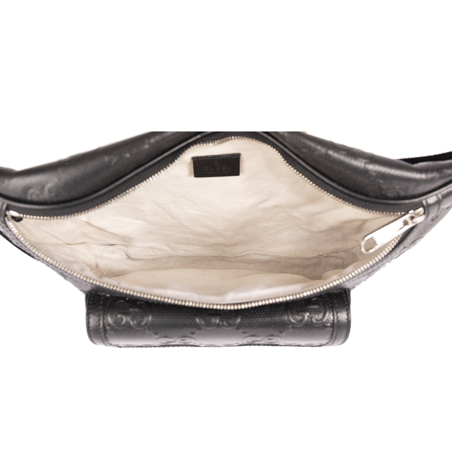 Gucci Black GG Embossed Belt Bag