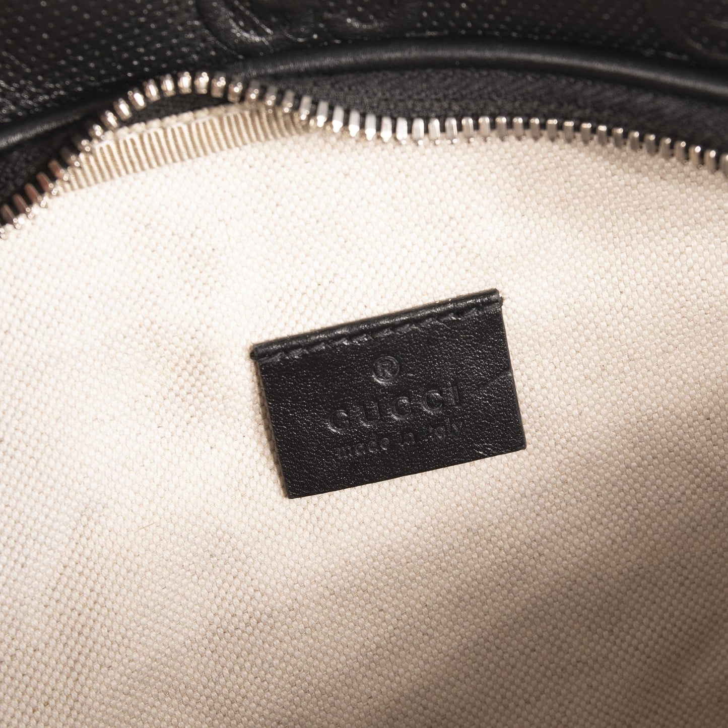 Gucci Black GG Embossed Belt Bag